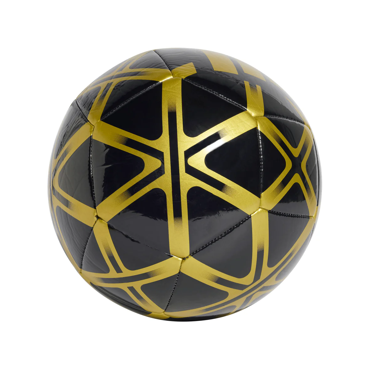 Pallone da calcio Adidas nero e oro con accattivante design geometrico - Image 4
