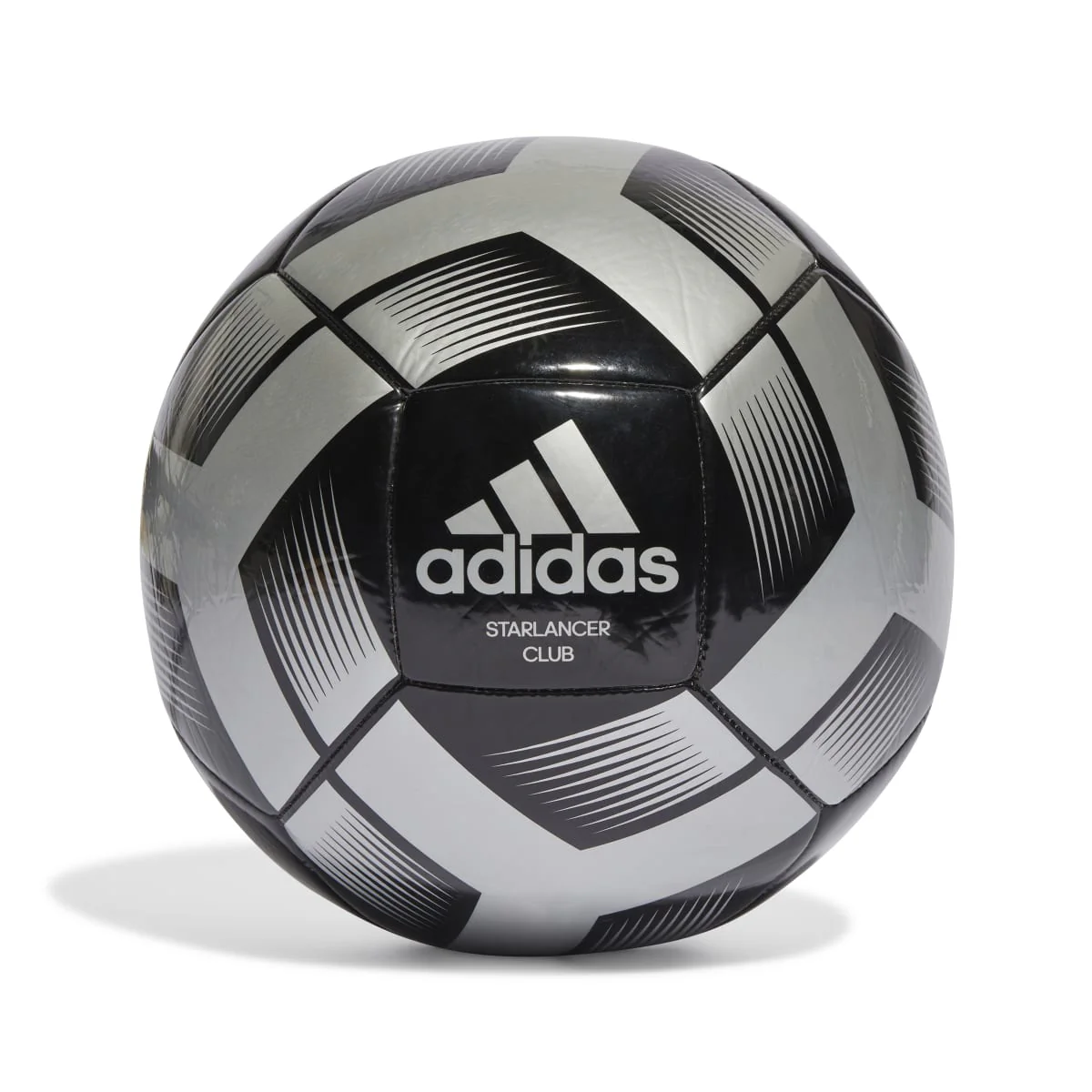 Pallone da calcio nero e argento adidas Starlancer Club