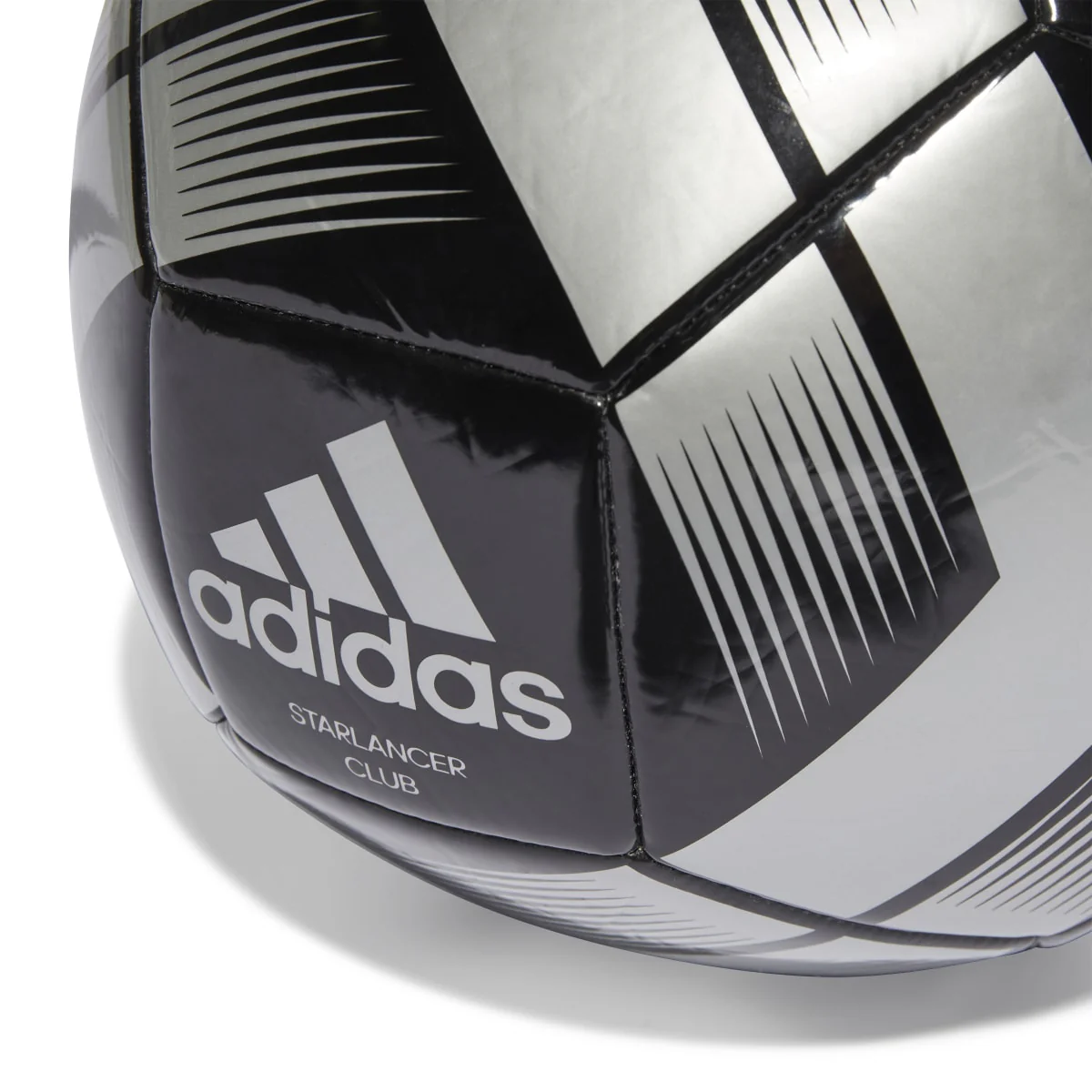 Pallone da calcio nero e argento adidas Starlancer Club - Image 3
