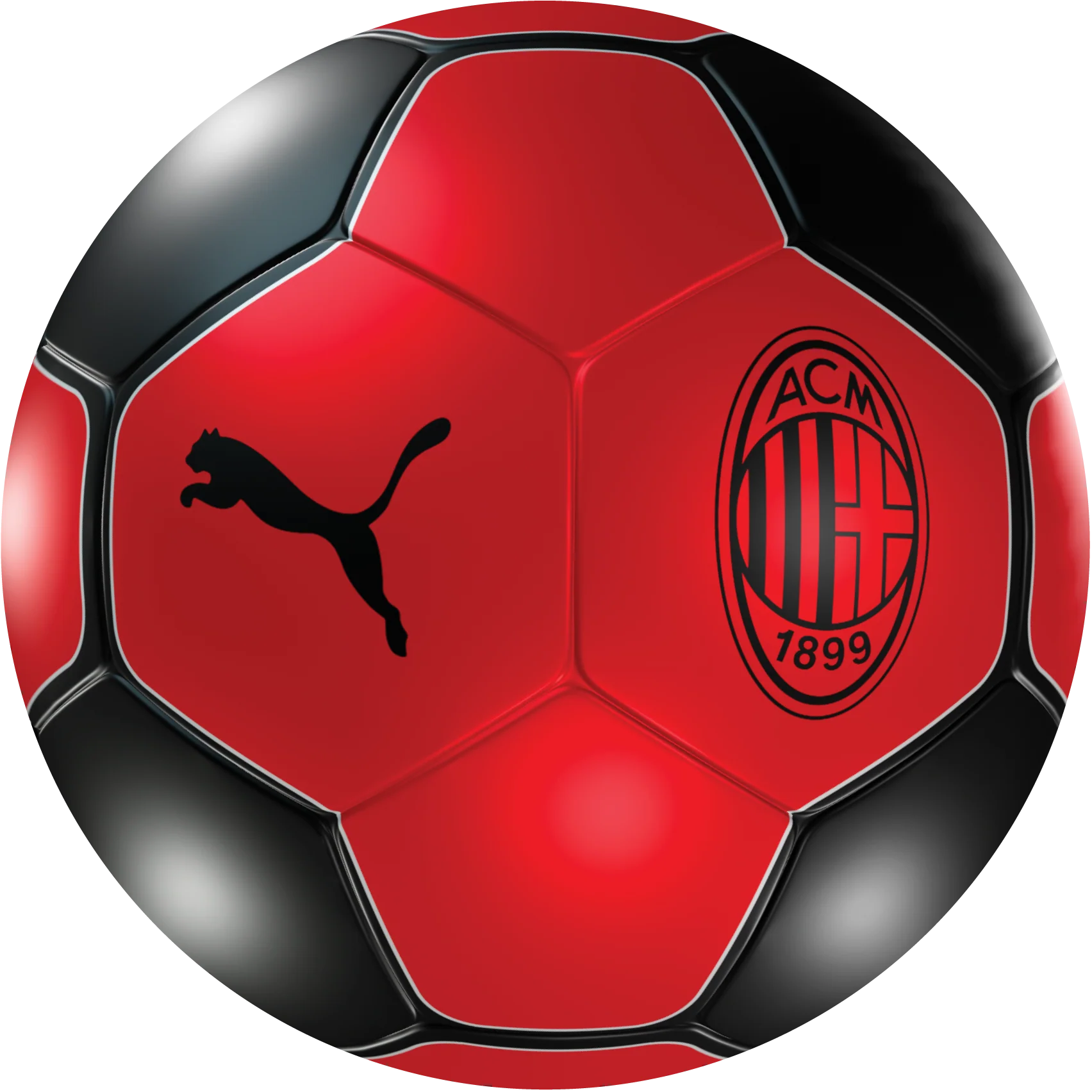 Pallone Mini rosso nero Essential AC Milan Puma - Image 3