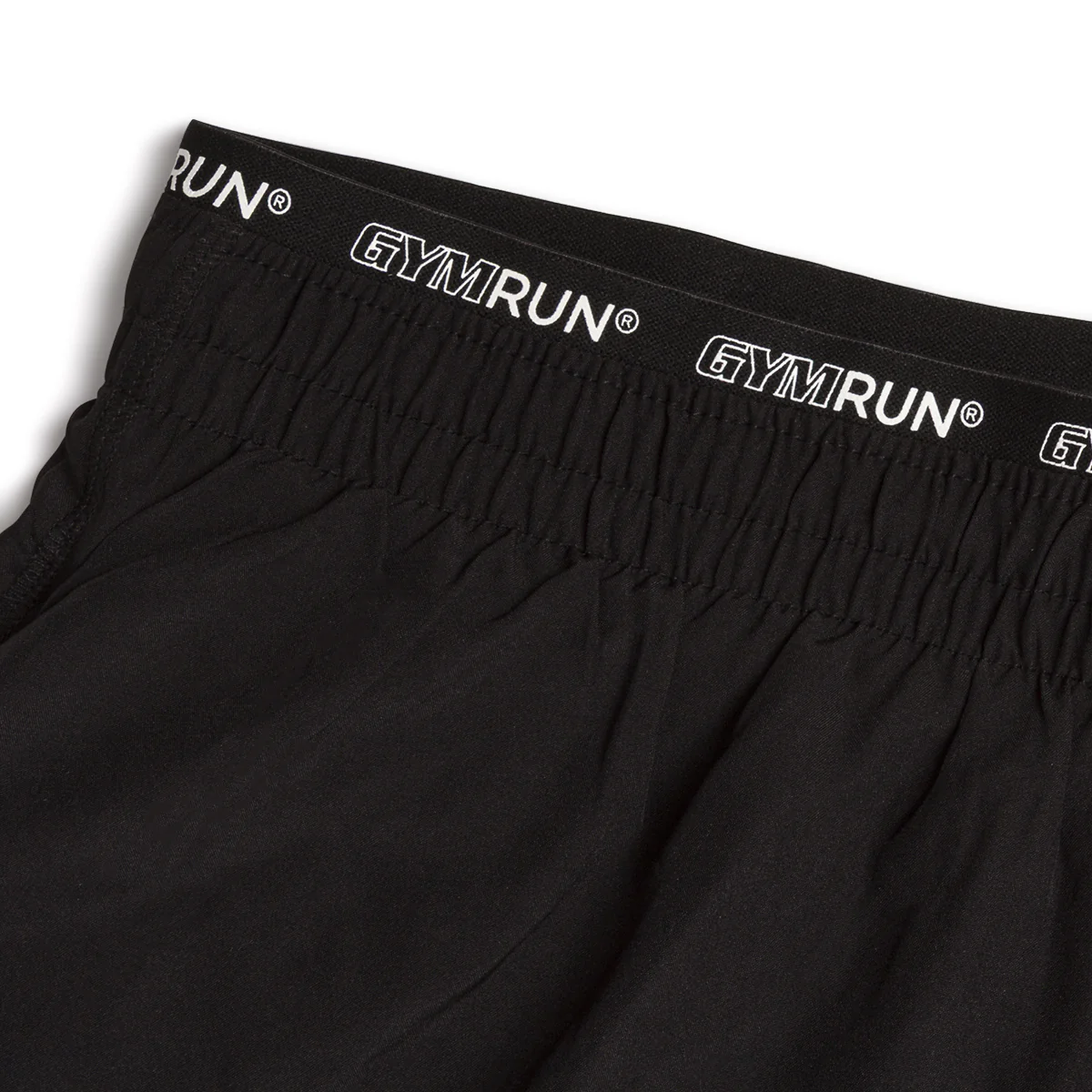 Pantaloncini da running donna neri con fascia elastica logata GymRun - Image 3