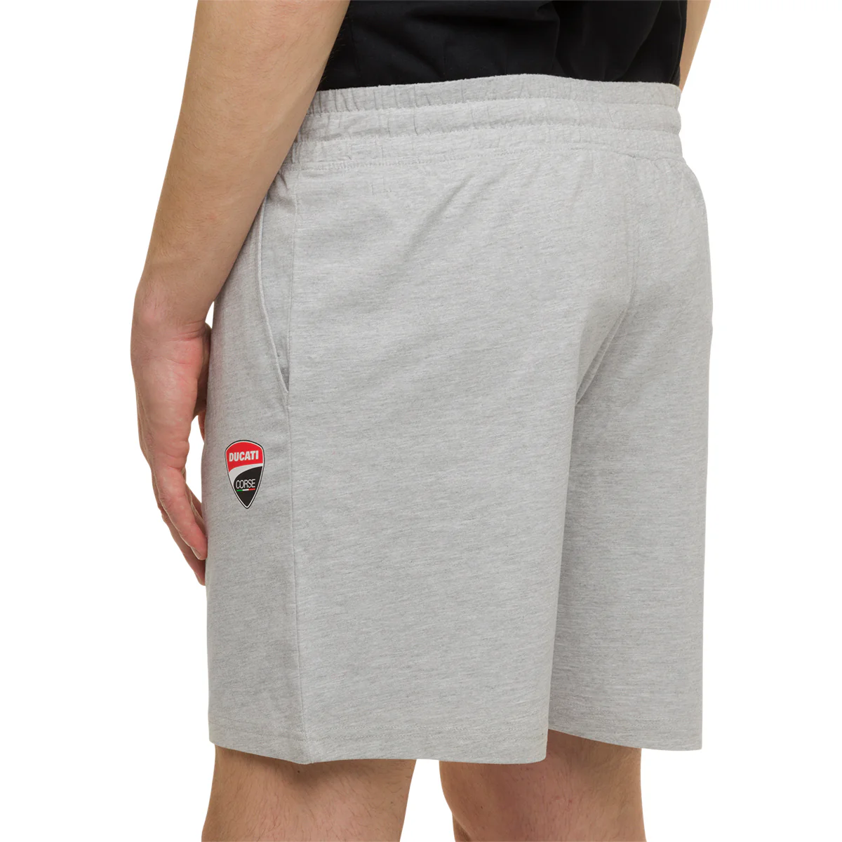 Pantaloncini grigi da uomo con logo Ducati Corse Erminio - Image 2