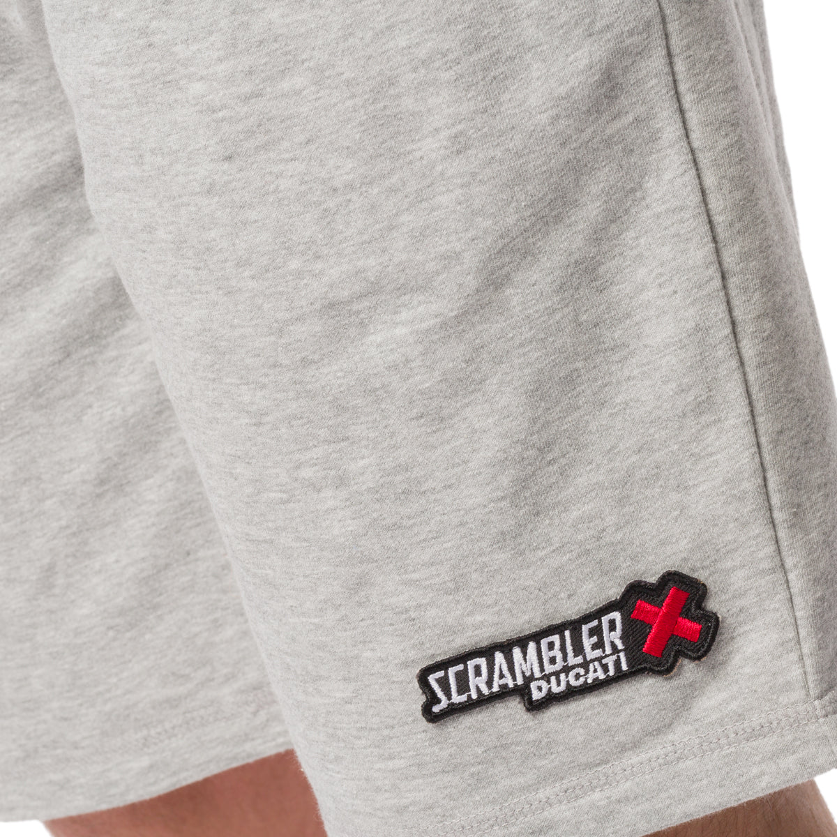 Pantaloncini grigi da uomo con logo Scrambler Ducati X Shorts - Image 3