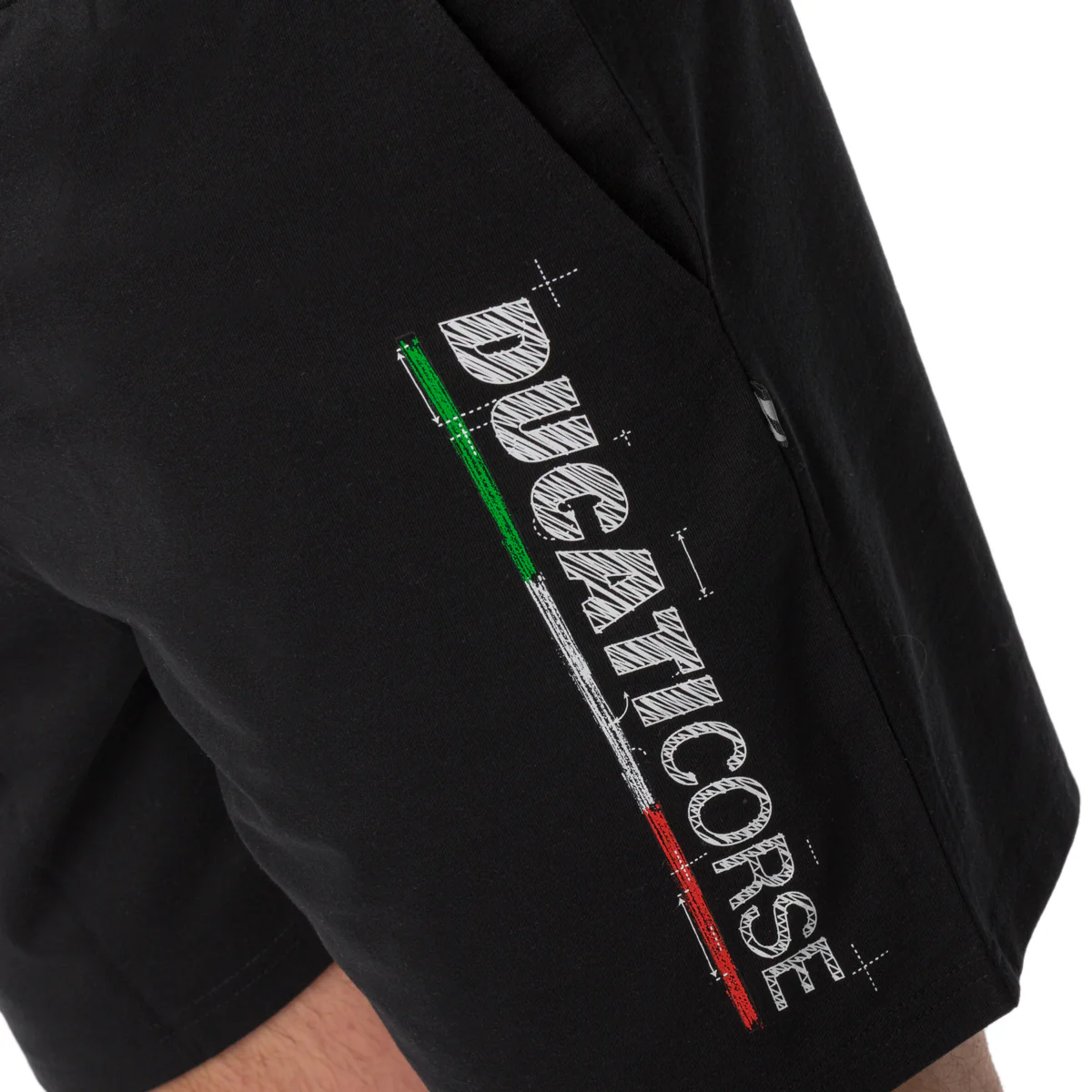 Pantaloncini neri da uomo con logo Ducati Corse Shorts - Image 4
