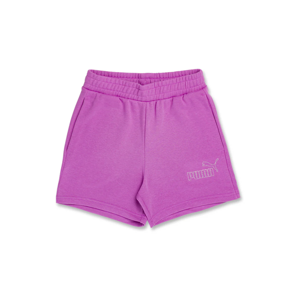 Pantaloncini sportivi viola da Donna con logo strass Puma ESS