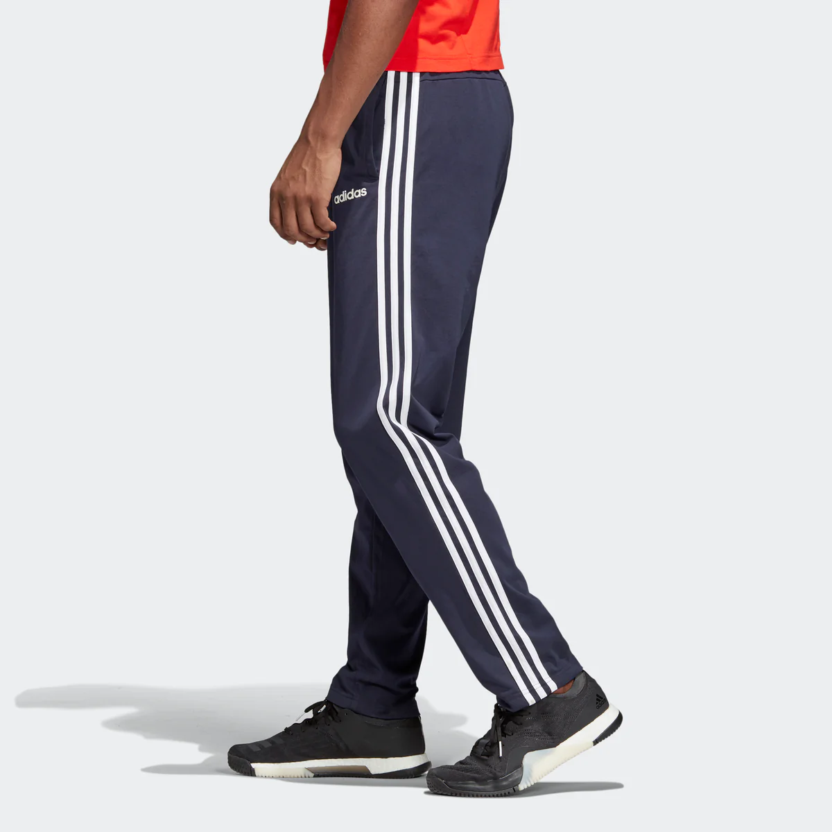 Pantaloni adidas Essentials 3 Stripes Tapered Pant SJ Open Hem - Image 2
