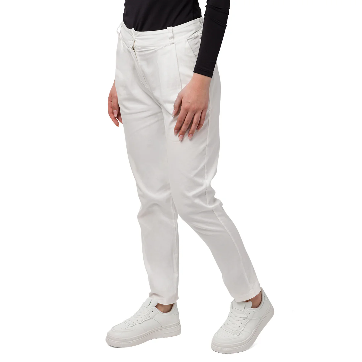 Pantaloni bianco burro donna Swish Jeans - Image 3