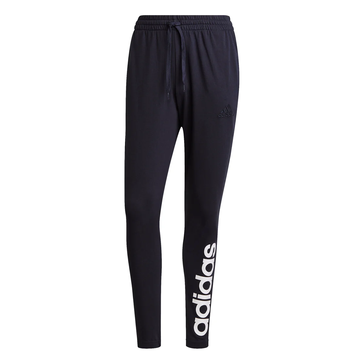 Pantaloni blu da uomo adidas Essentials Single Jersey Tapered Elastic Cuff Logo - Image 6