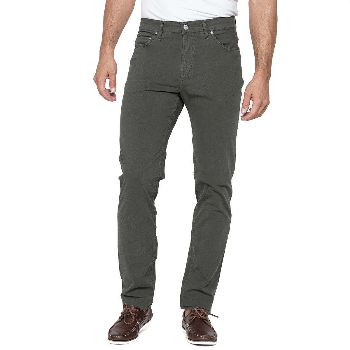 Pantaloni casual chino da Uomo in cotone verde militare Carrera Jeans