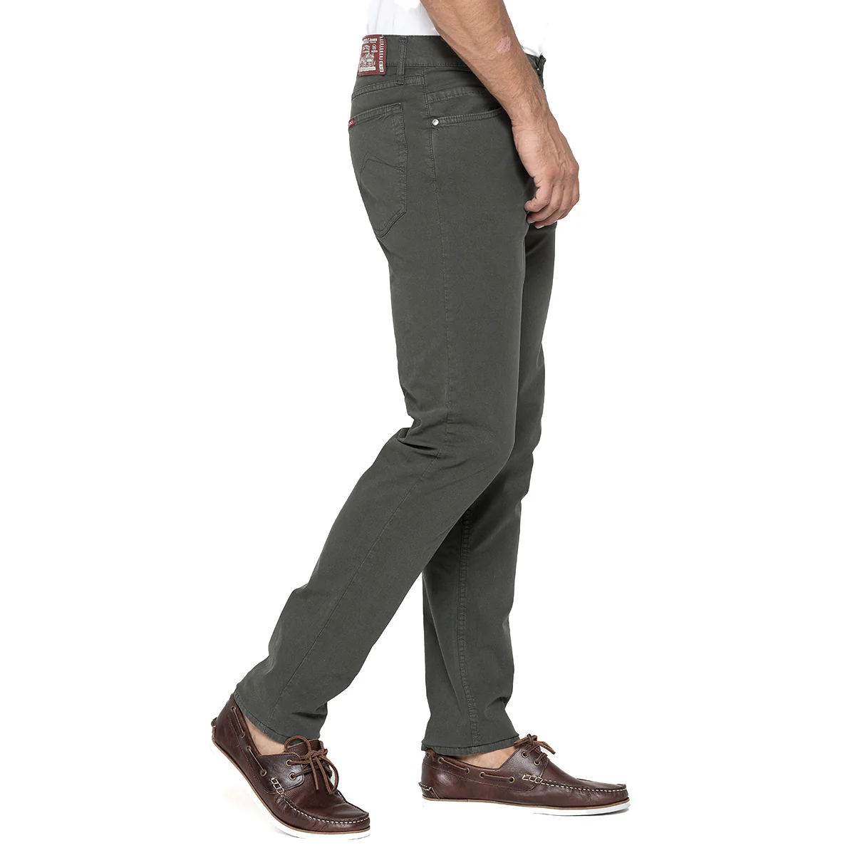 Pantaloni casual chino da Uomo in cotone verde militare Carrera Jeans - Image 2