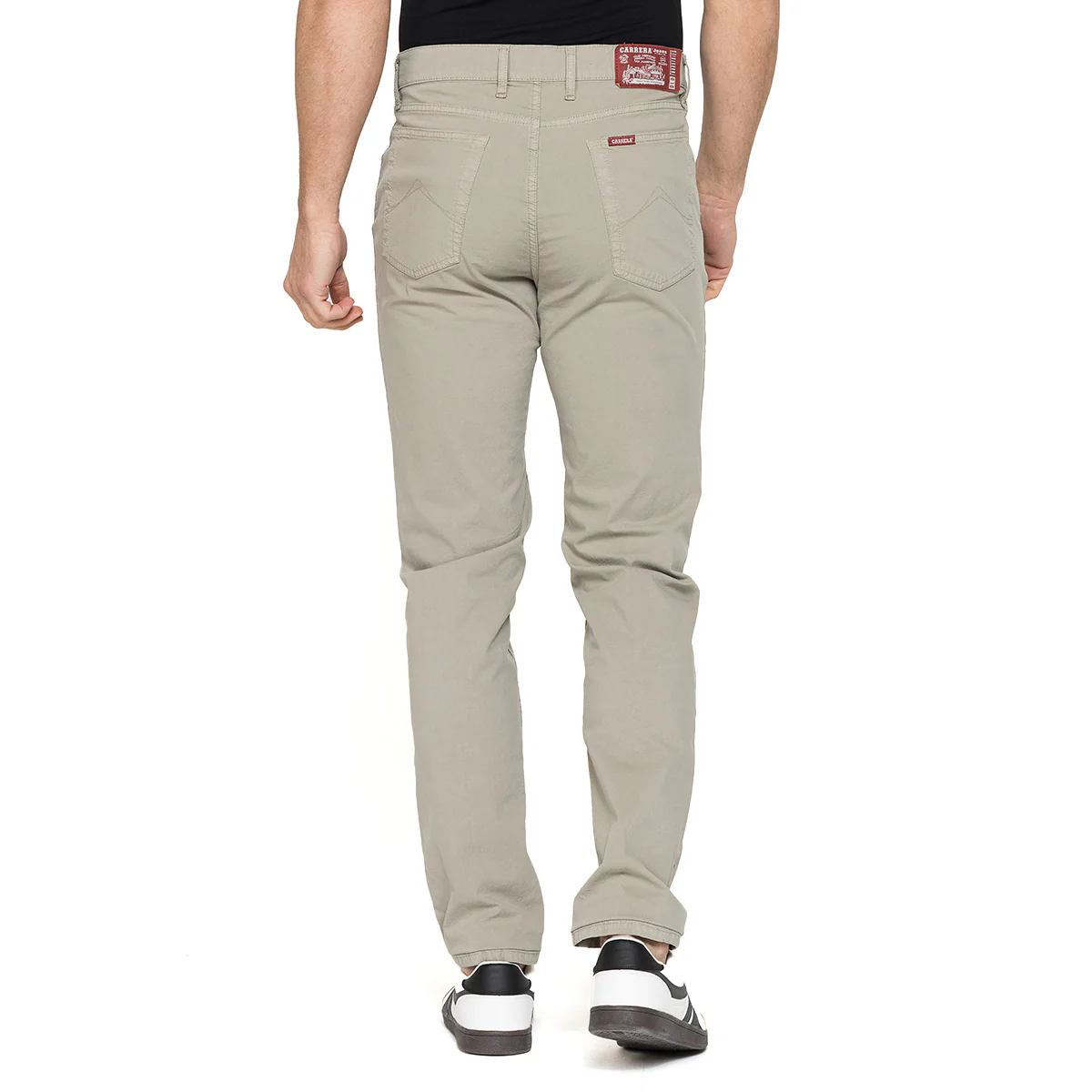 Pantaloni casual da Uomo beige in cotone con passanti Carrera Jeans - Image 3