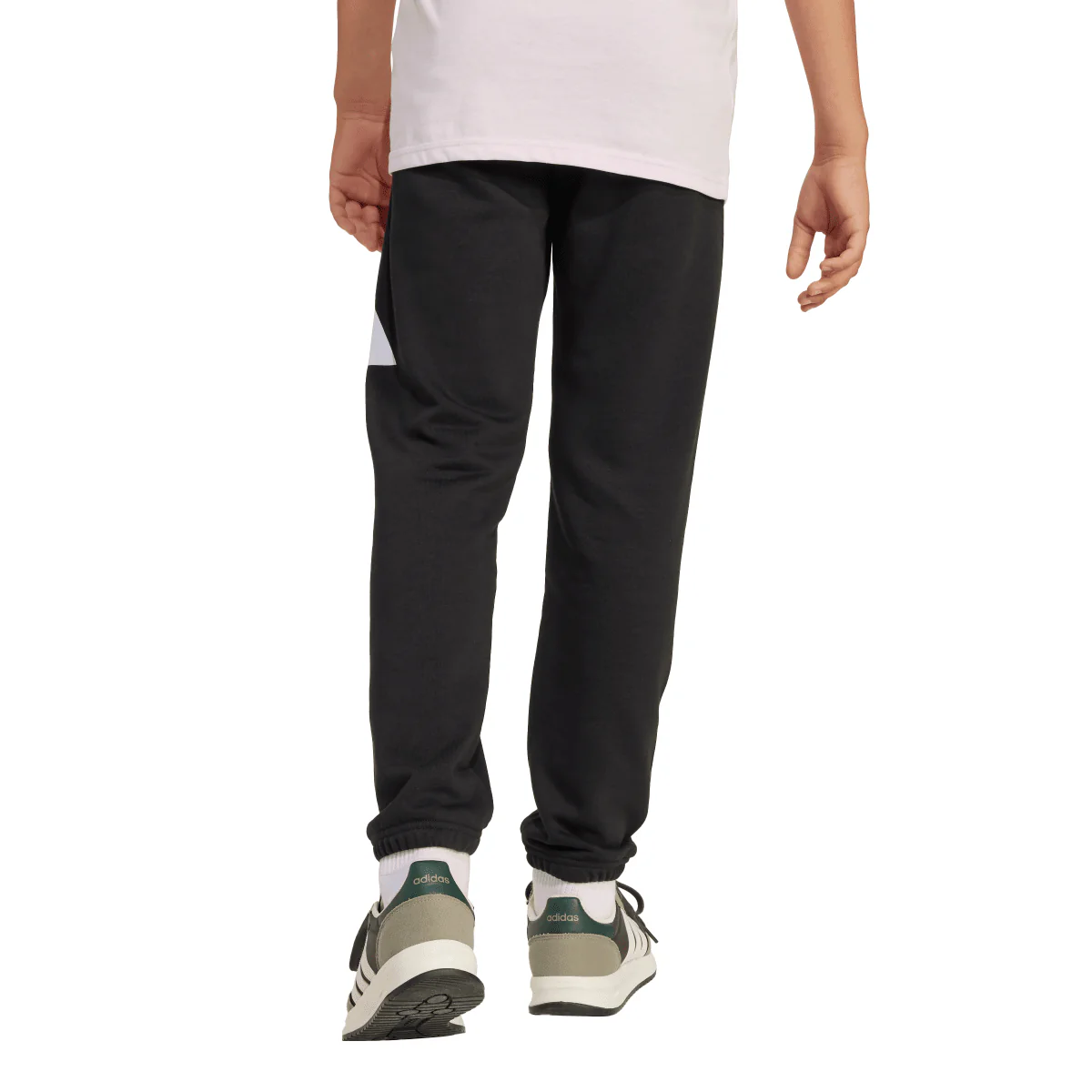 Pantaloni casula neri da Bambino con logo laterale adidas - Image 2