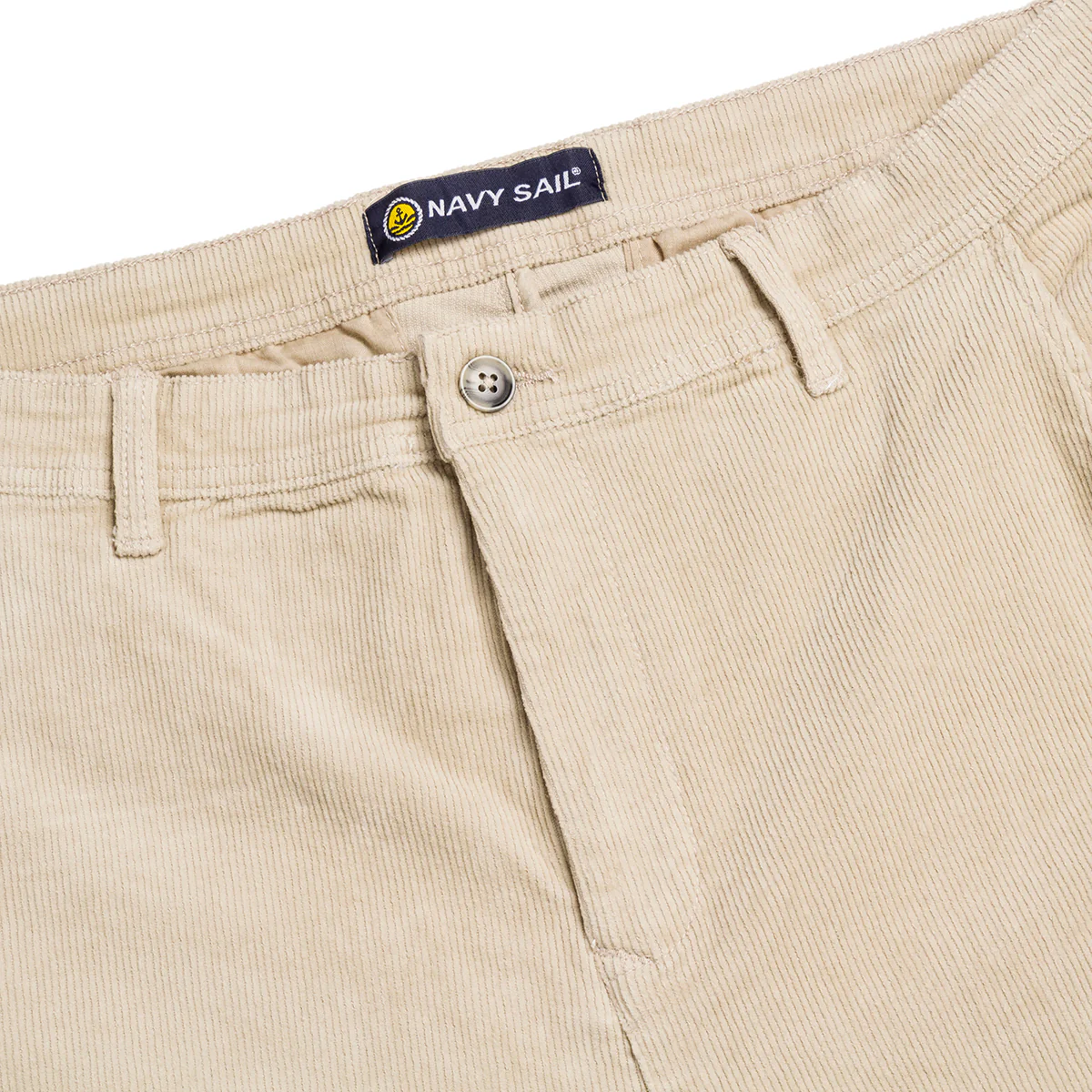 Pantaloni chino beige effetto velluto a coste in cotone Navy Sails - Image 5