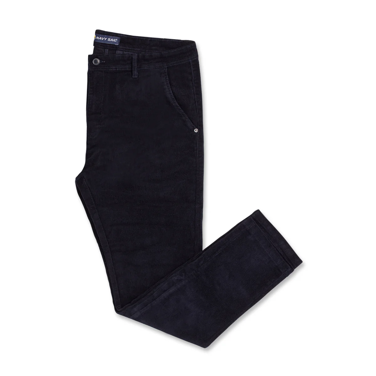 Pantaloni chino blu effetto velluto a coste in cotone Navy Sails - Image 4