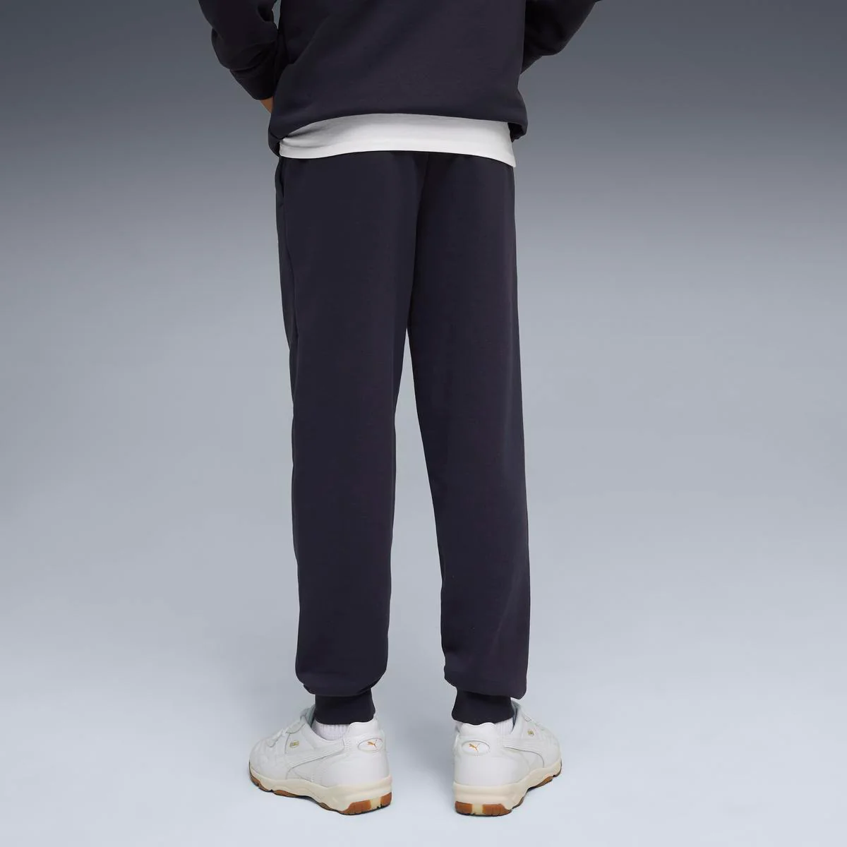 Pantaloni da bambino e ragazzo blu Puma con logo - Image 2