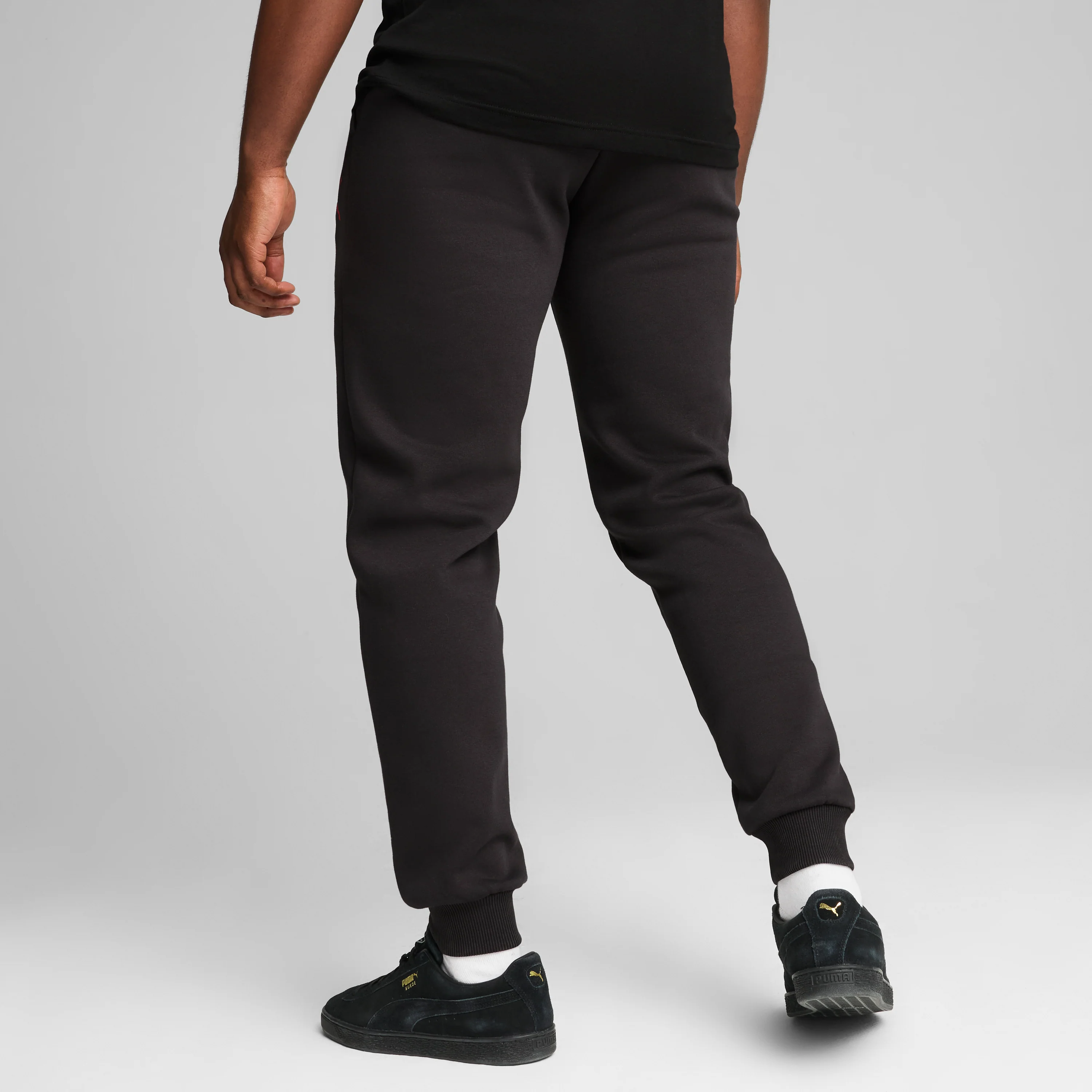 Pantaloni da jogging neri da uomo con logo rosso AC Milan Puma - Image 4