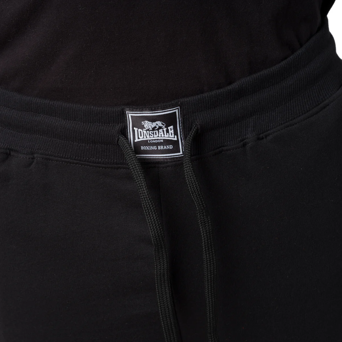 Pantaloni da tuta neri da uomo con elastico alla caviglia e coulisse in vita Lonsdale - Image 3