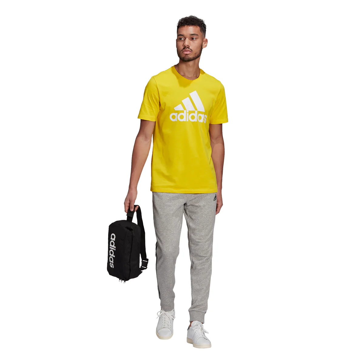 Pantaloni grigi adidas Essentials French Terry Tapered Cuff 3-Stripes - Image 5