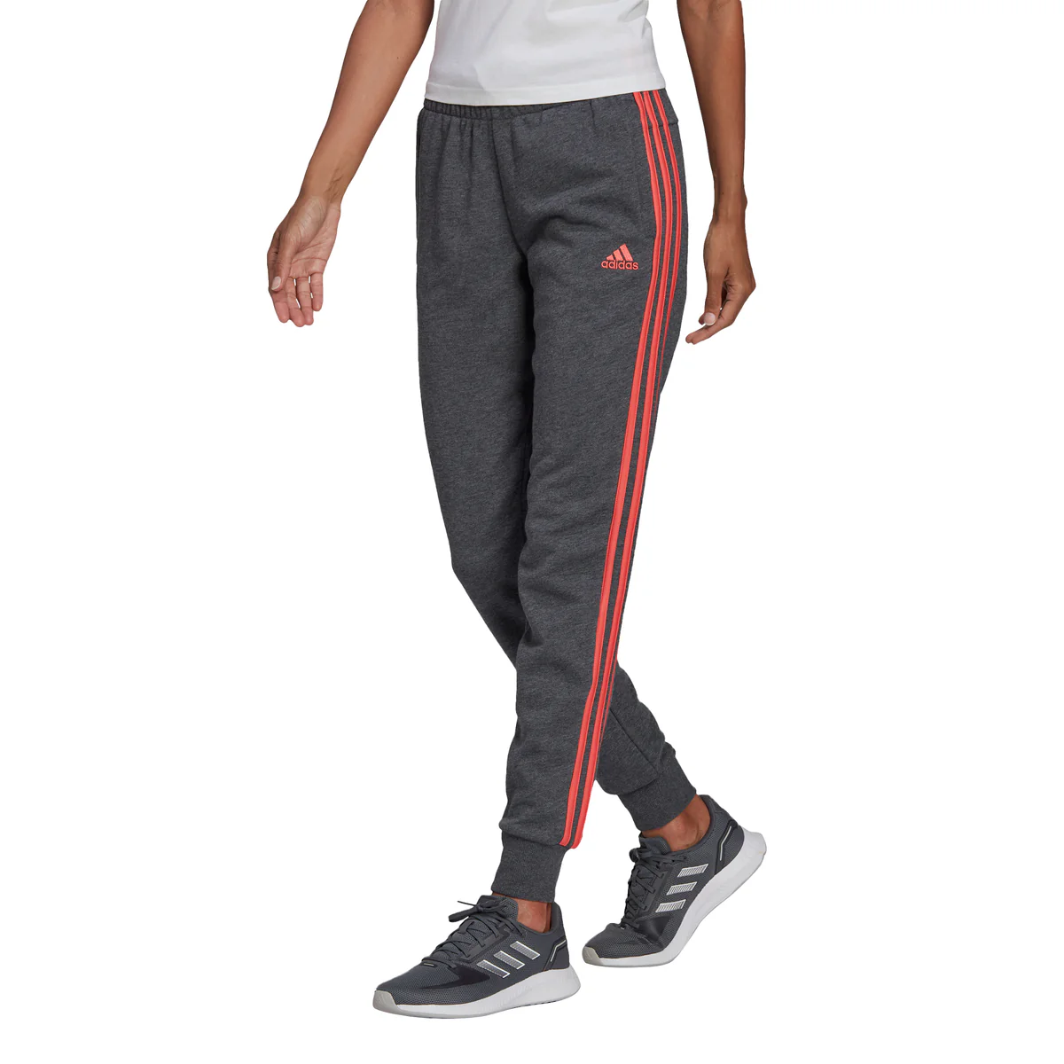 Pantaloni grigi da donna adidas Essentials French Terry 3-Stripes
