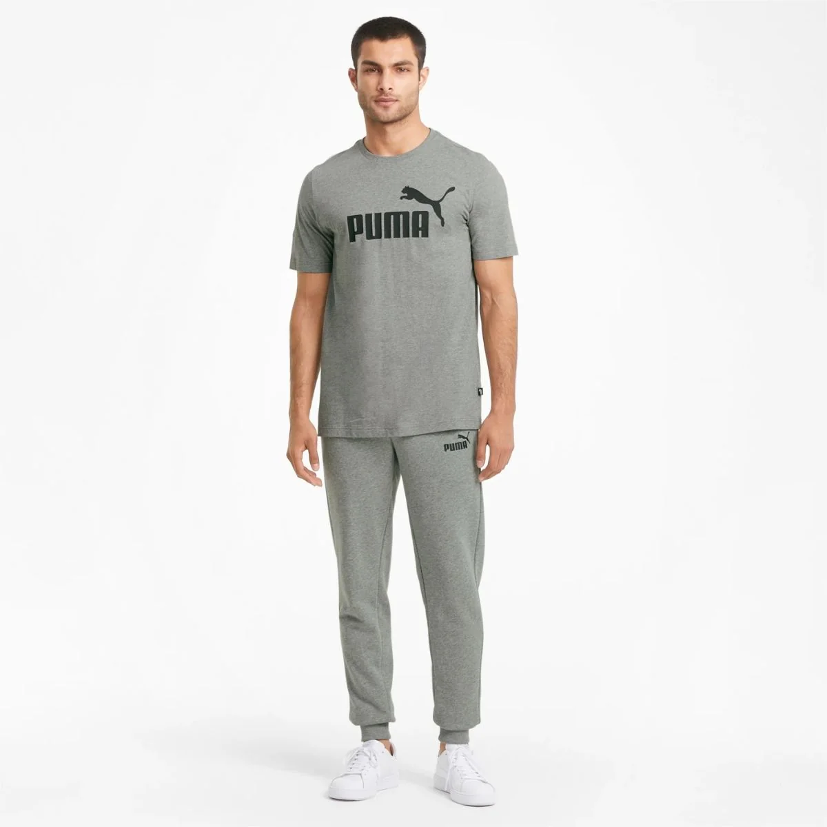 Pantaloni grigi da uomo Puma Essentials Slim - Image 3