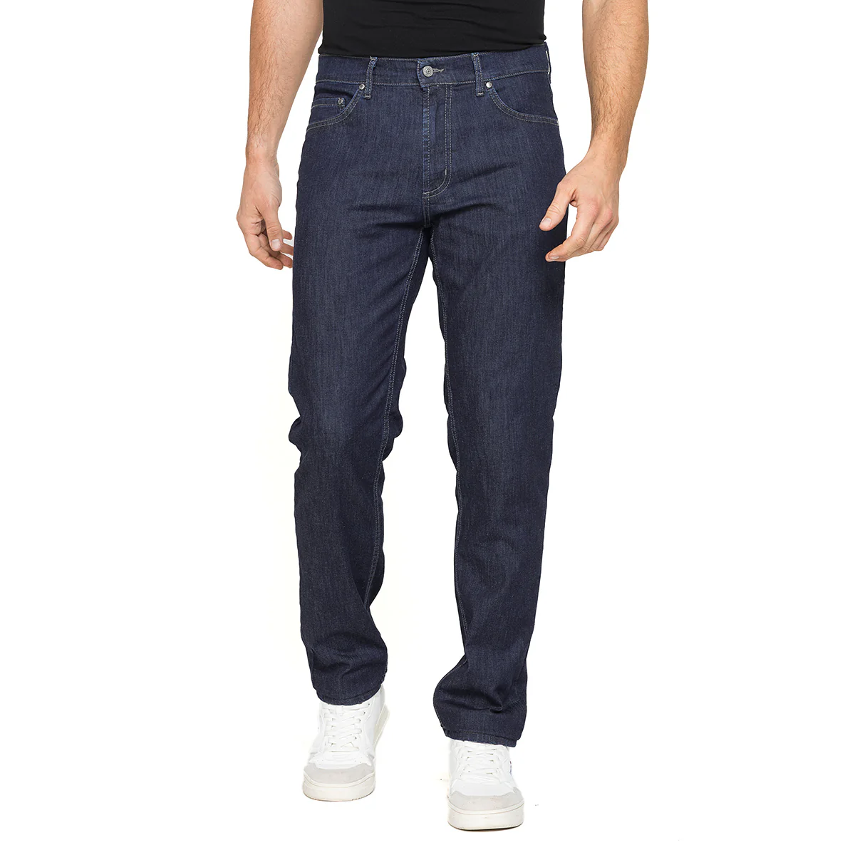 Pantaloni Jeans blu scuro da Uomo in cotone con passanti Carrera Jeans