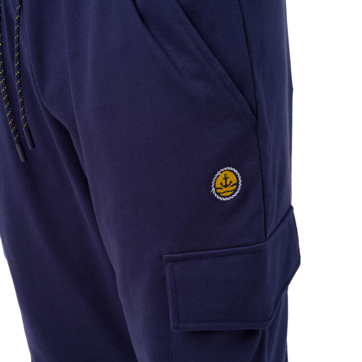 Pantaloni Jogger Cargo da Uomo Blu con Tasche Laterali e Vita Elasticizzata Navy Sail - Image 6