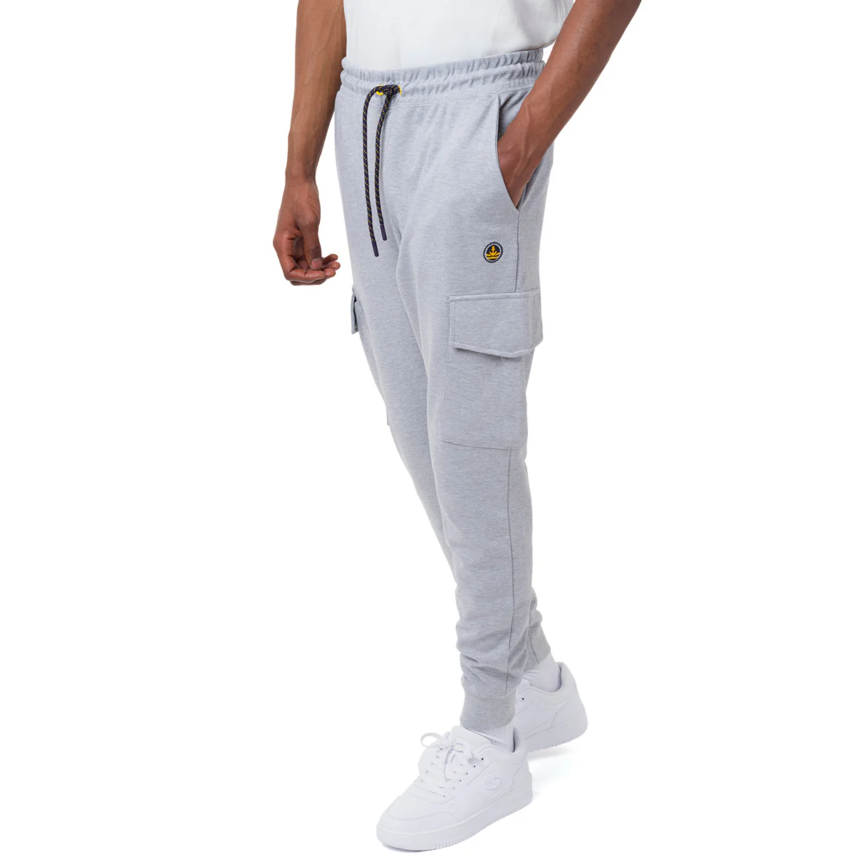 Pantaloni Jogger Cargo da Uomo Grigi con Tasche Laterali e Vita Elasticizzata Navy Sail