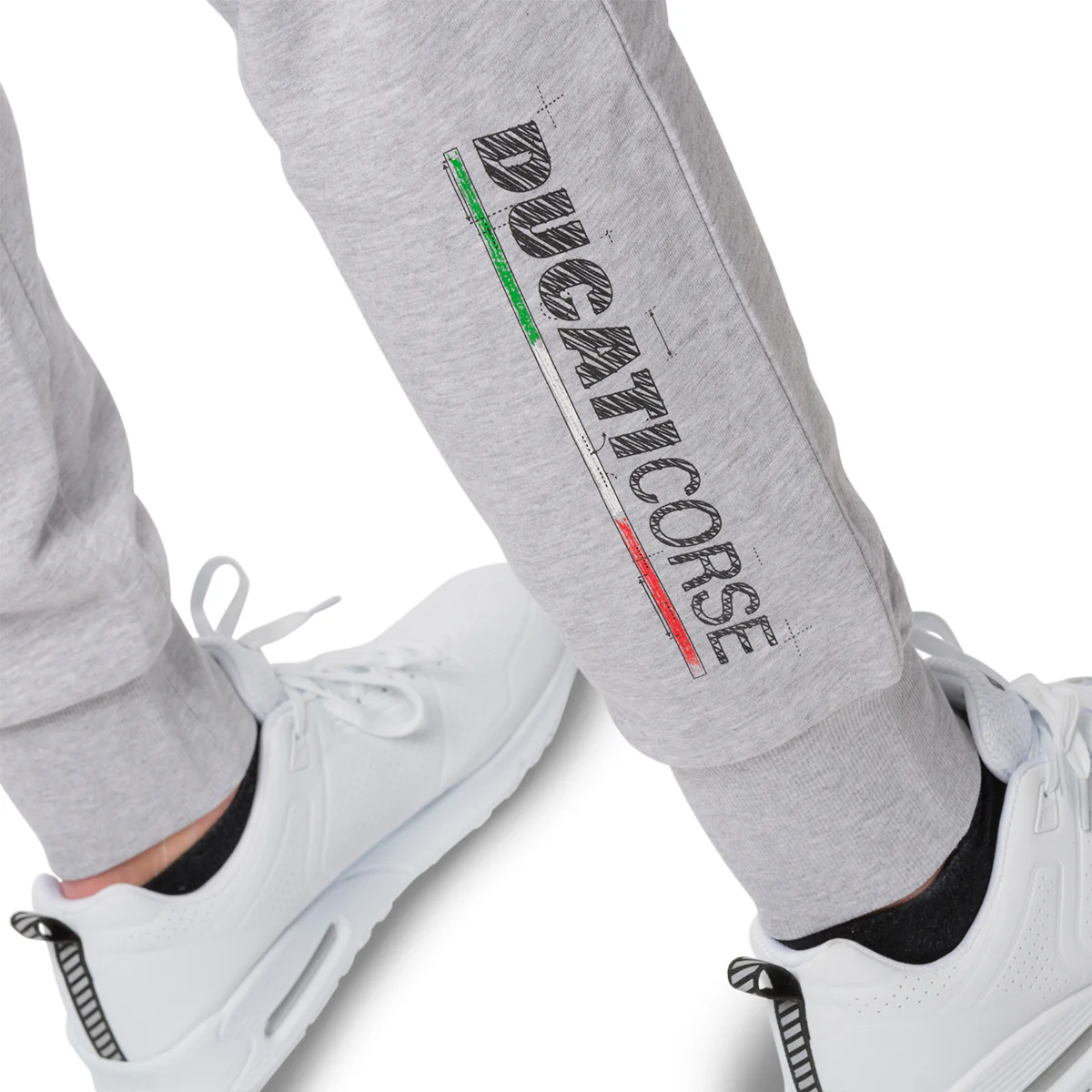 Pantaloni joggers grigi da uomo con logo Ducati Corse Agar Trainer - Image 4