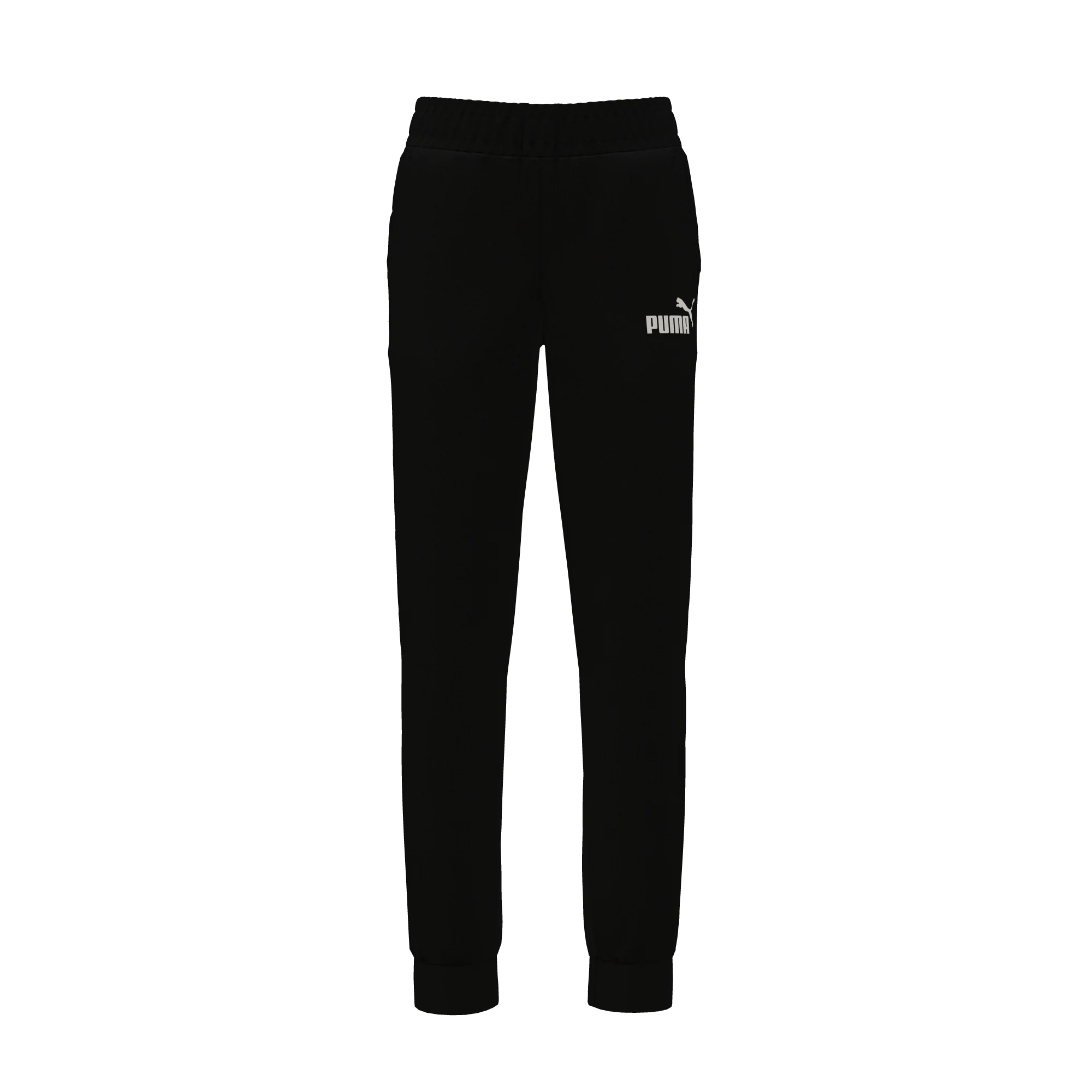 Pantaloni joggers neri da bambino con logo bianco Puma Essentials - Image 3
