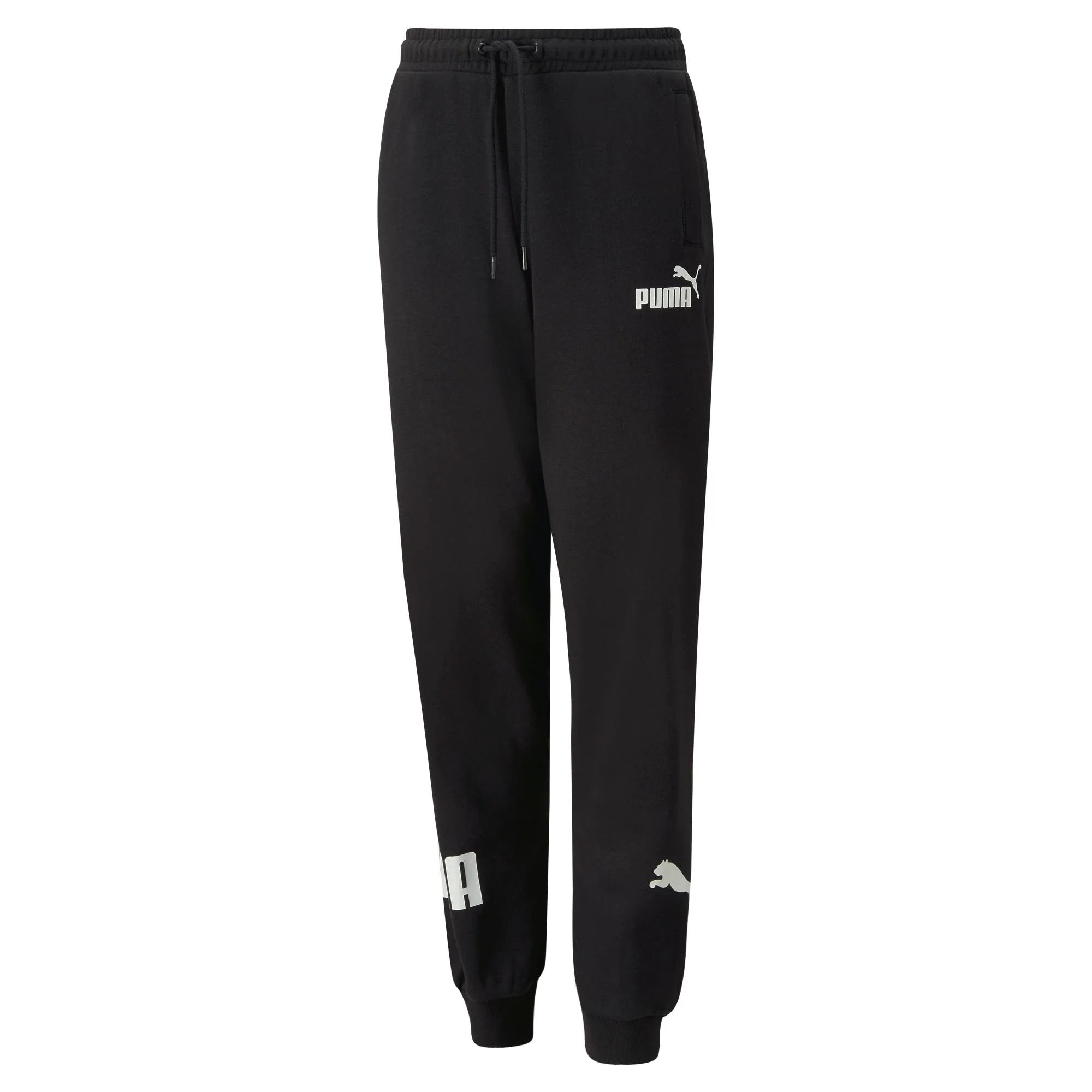 Pantaloni joggers neri da bambino con logo Puma POWER