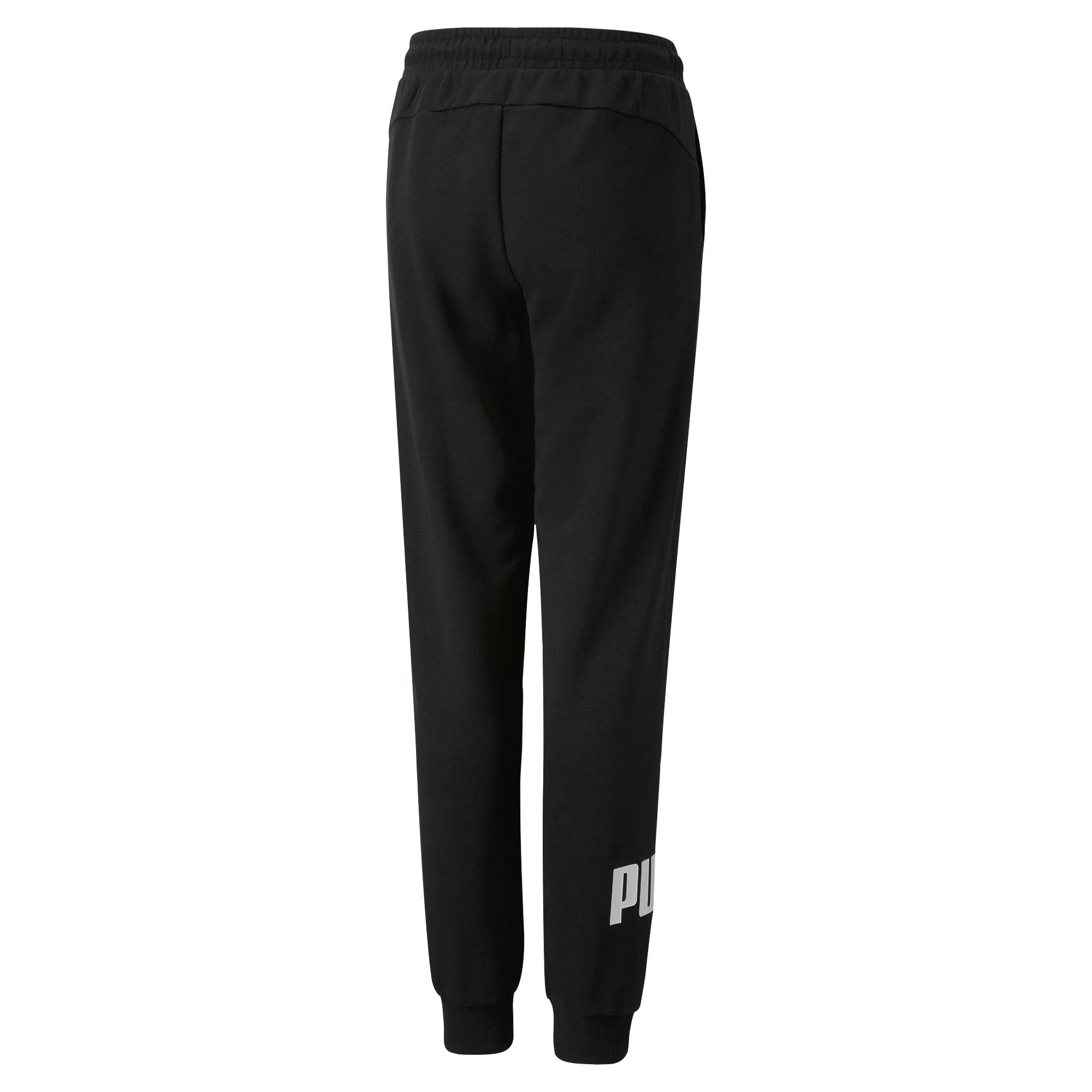 Pantaloni joggers neri da bambino con logo Puma POWER - Image 2