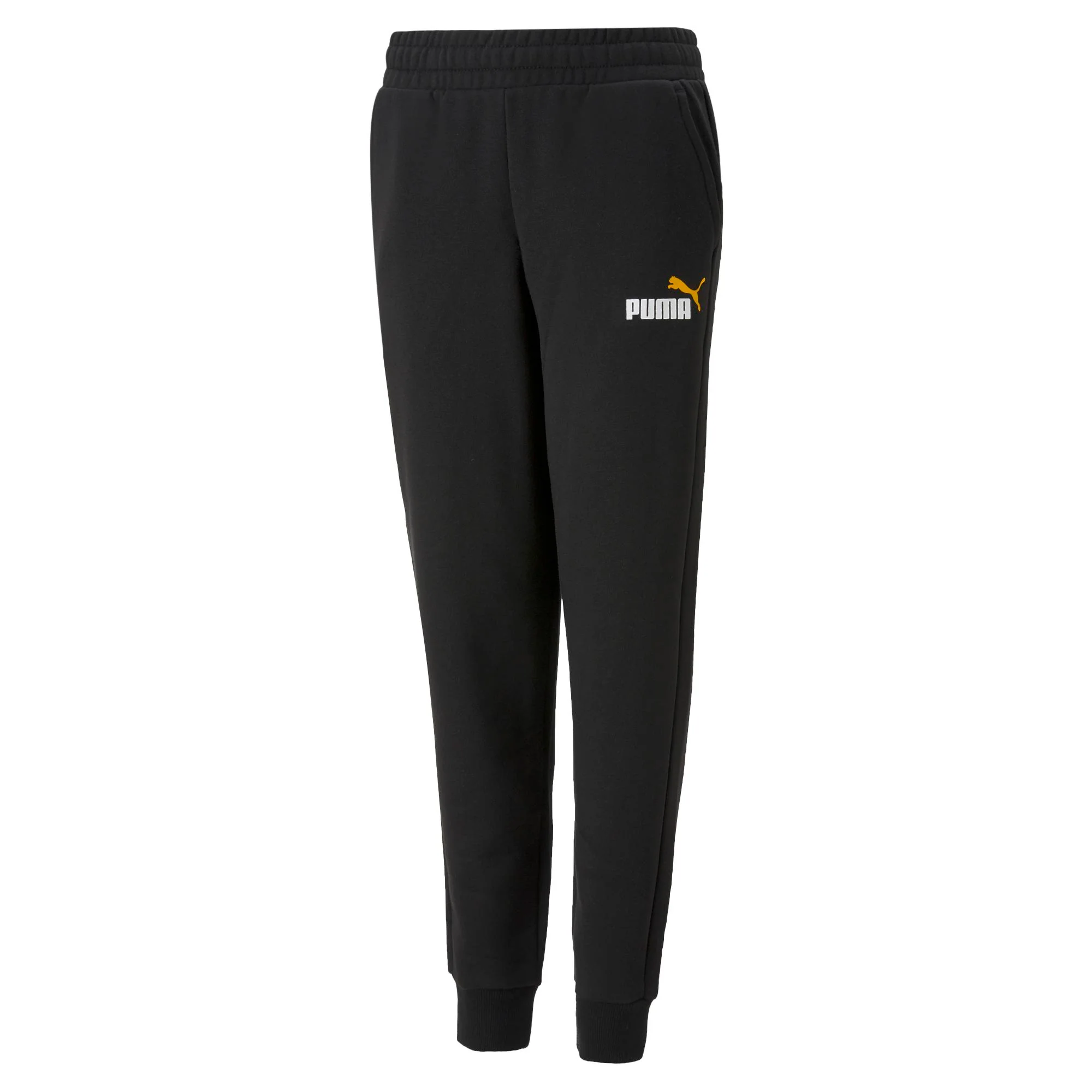 Pantaloni joggers neri da bambino Puma Essentials+ 2 Two-Tone Logo Youth