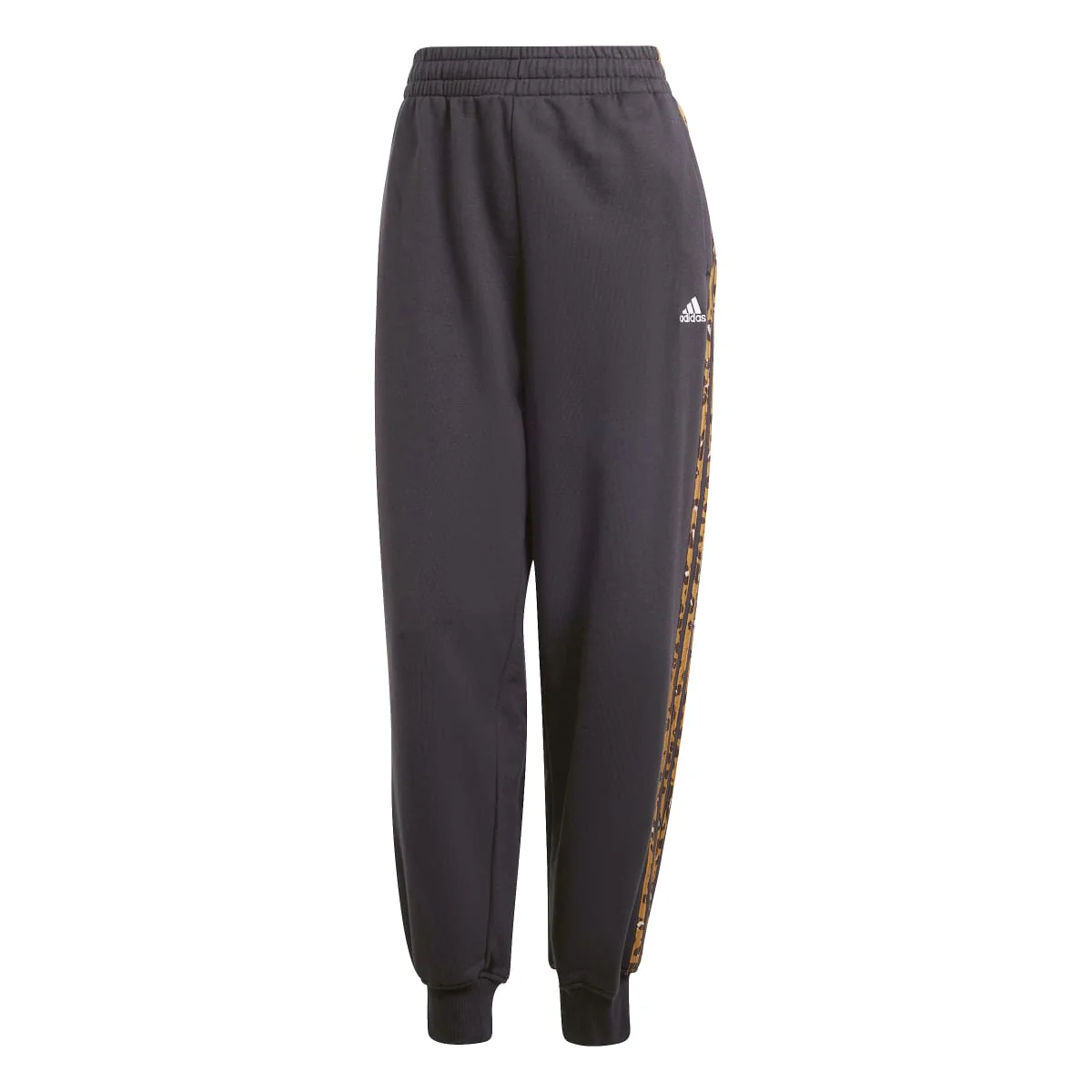 Pantaloni joggers neri da donna con strisce animalier adidas Essentials 3-Stripes Animal-Print 7/8 - Image 5