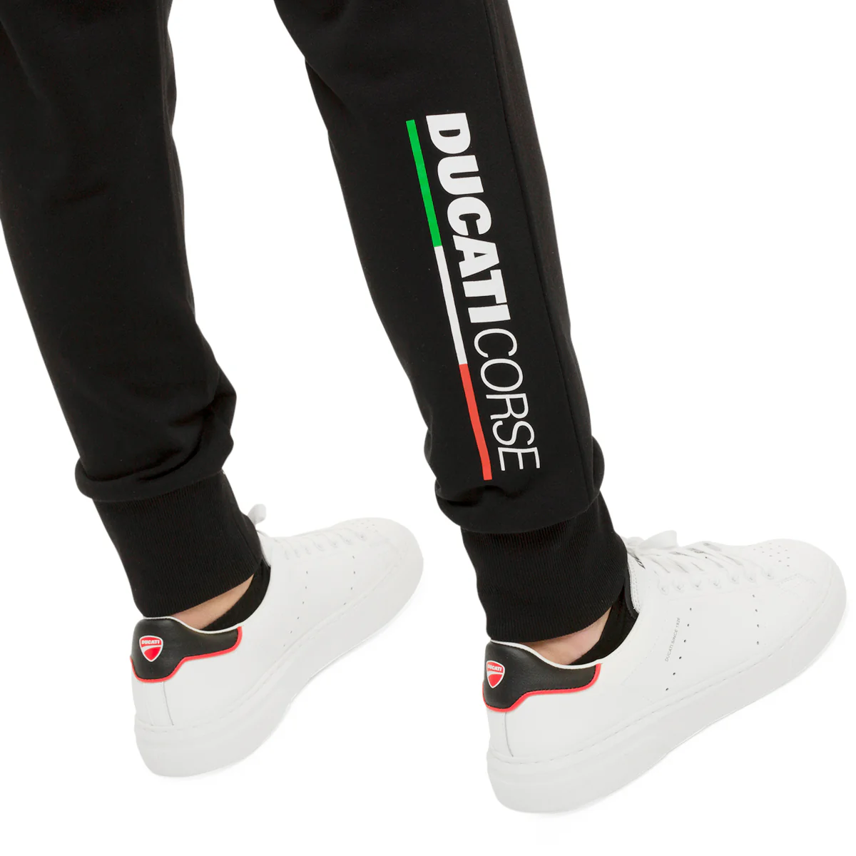 Pantaloni joggers neri da uomo con badge Ducati Corse - Image 3