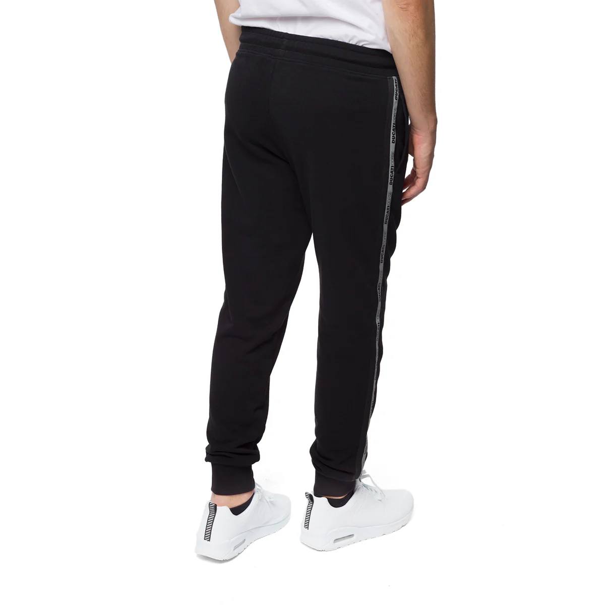 Pantaloni joggers neri da uomo con fettuccia logata Ducati Corse - Image 2
