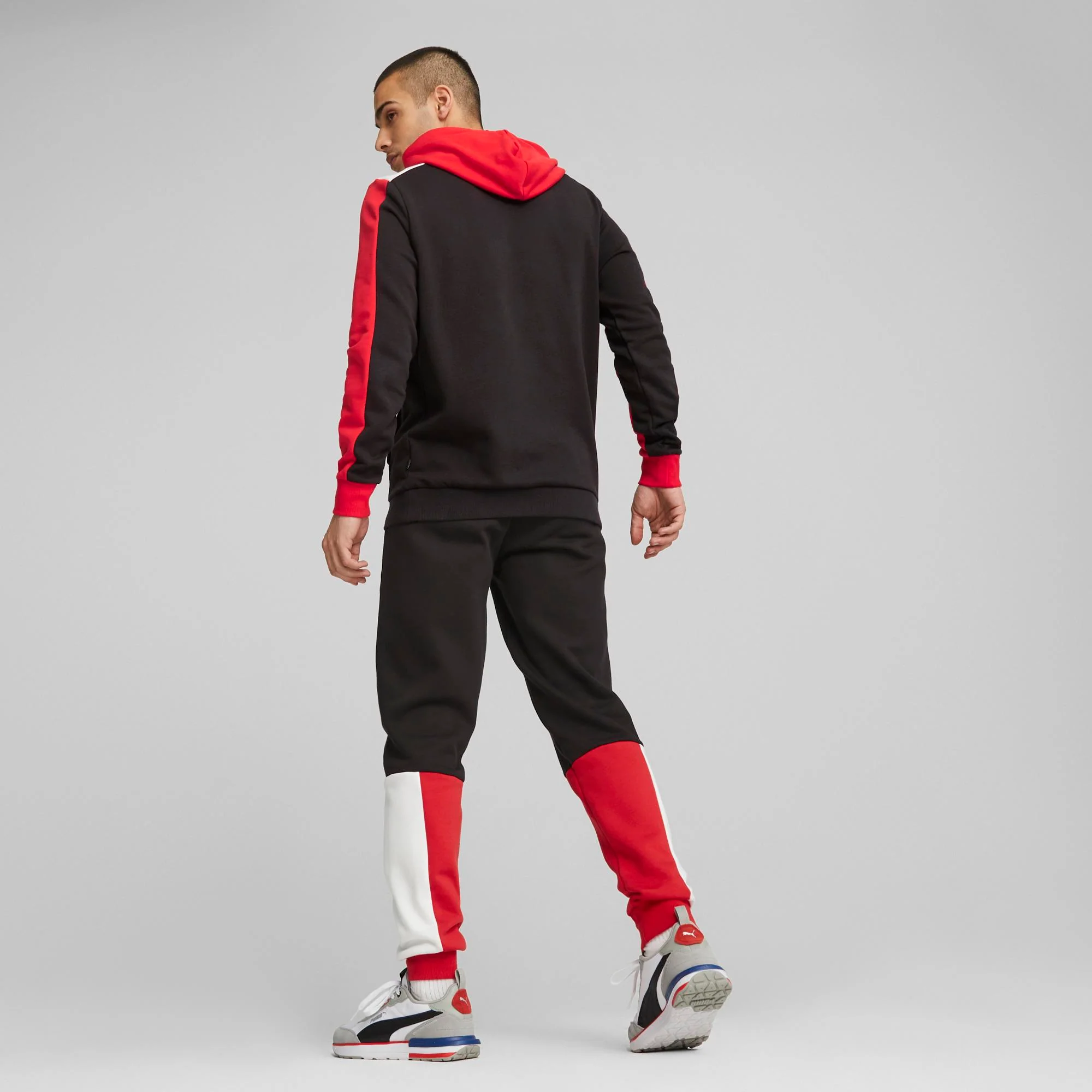 Pantaloni joggers neri e rossi da uomo Puma For All Time - Image 5