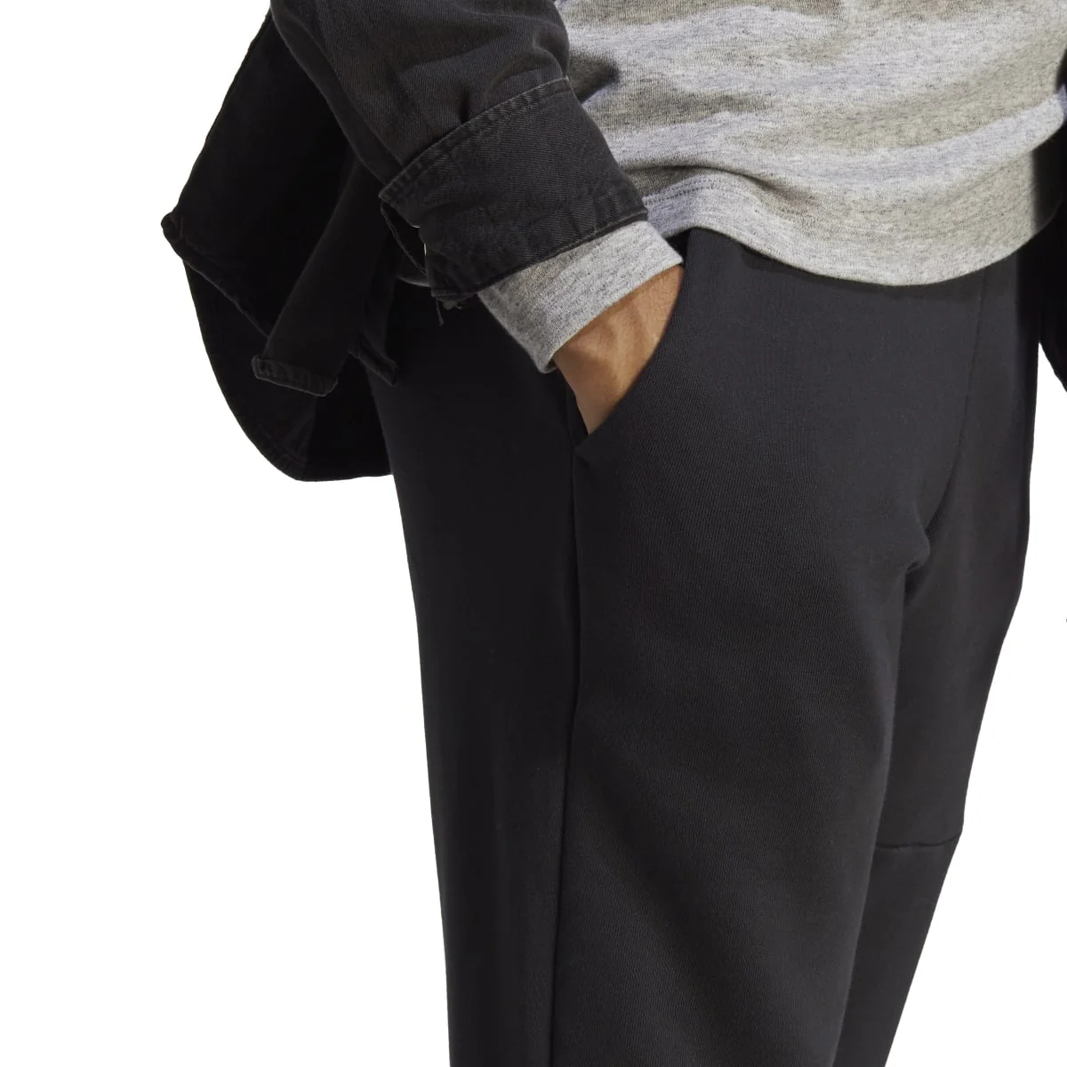 Pantaloni joggers sportivi da uomo adidas Essentials French Terry Tapered Cuff 3-stripes - Image 6