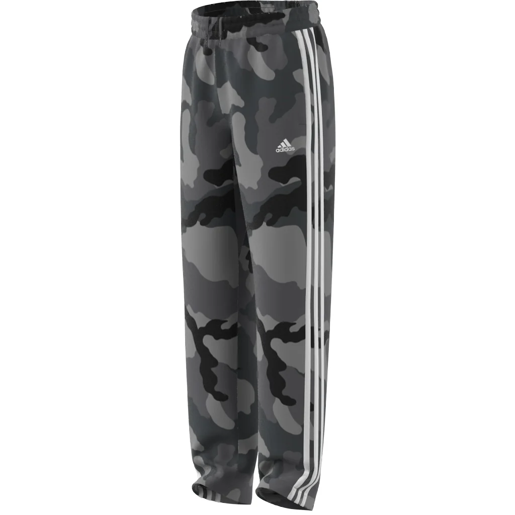 Pantaloni jogging da ragazzo grigi con fantasia militare e logo adidas - Image 3