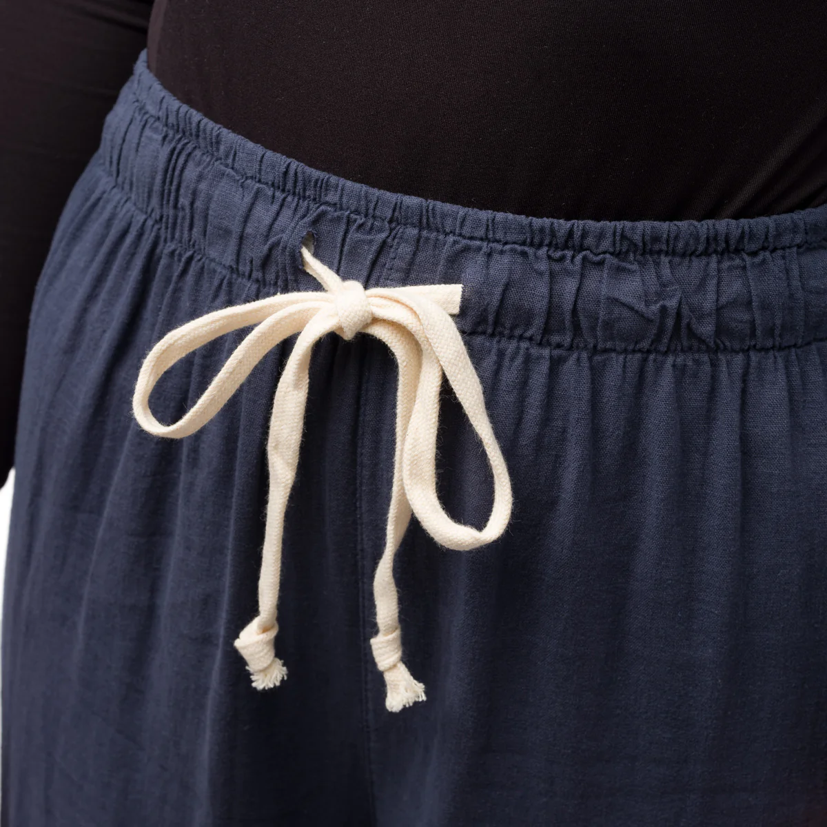 Pantaloni lunghi da donna blu misto lino Swish Jeans - Image 3
