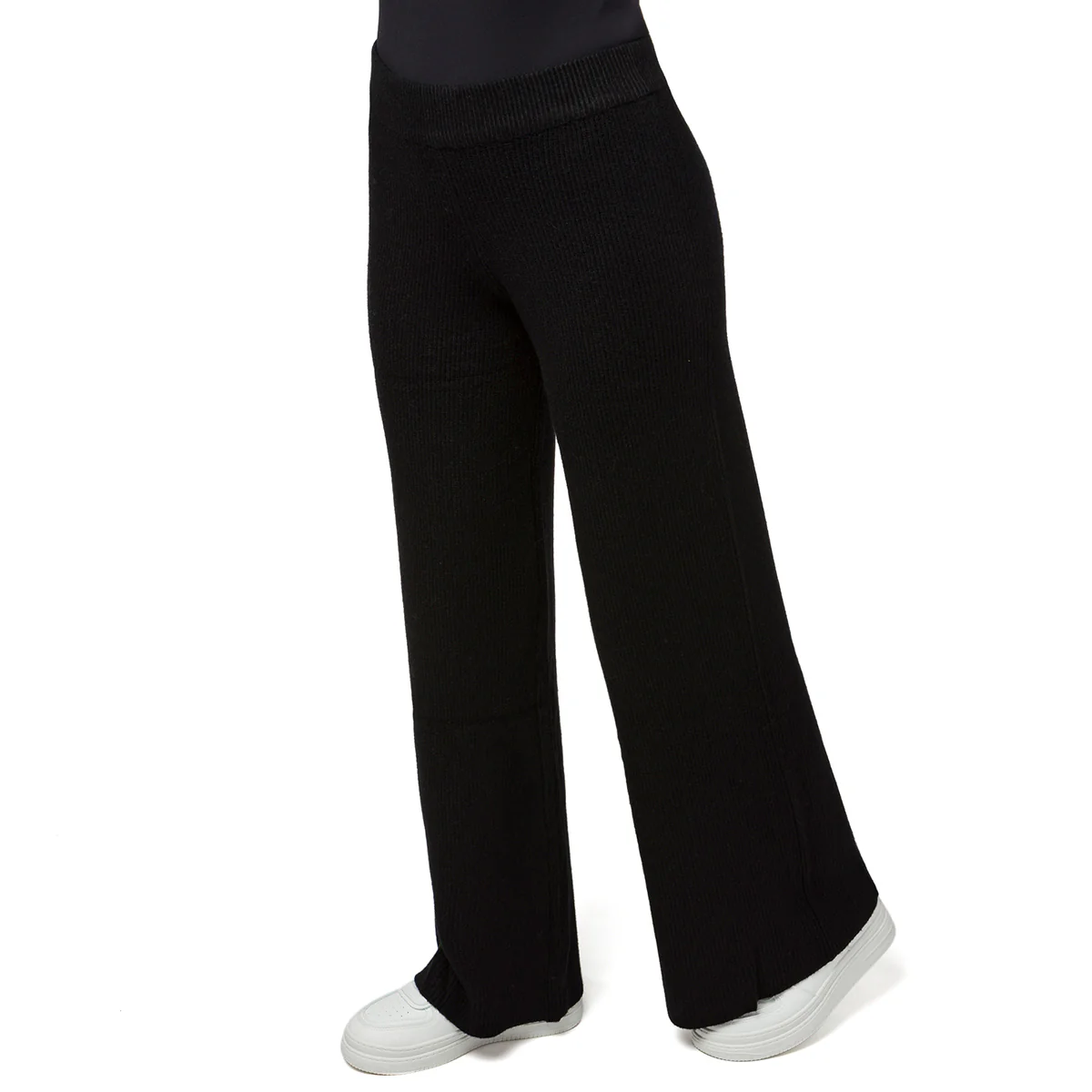 Pantaloni morbidi a costine neri da donna Swish Jeans
