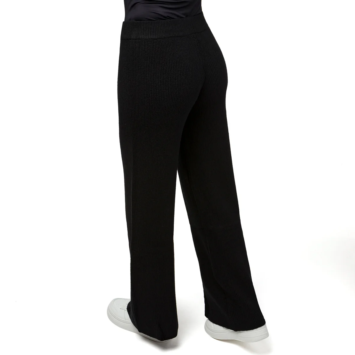 Pantaloni morbidi a costine neri da donna Swish Jeans - Image 2