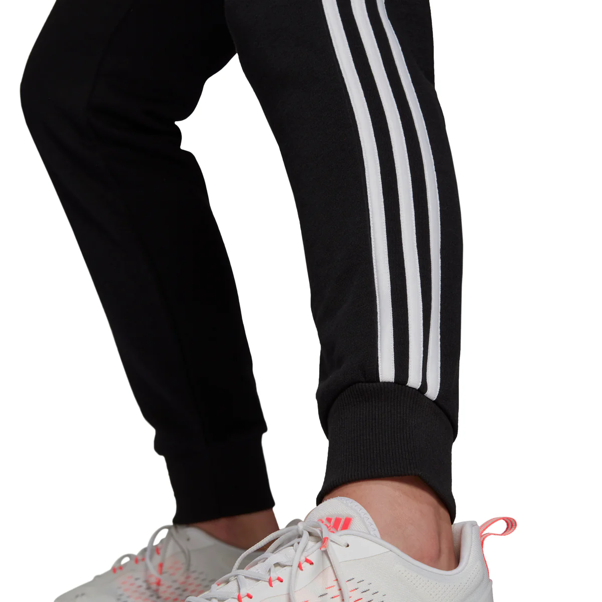 Pantaloni neri adidas Essentials French Terry 3-Stripes - Image 5