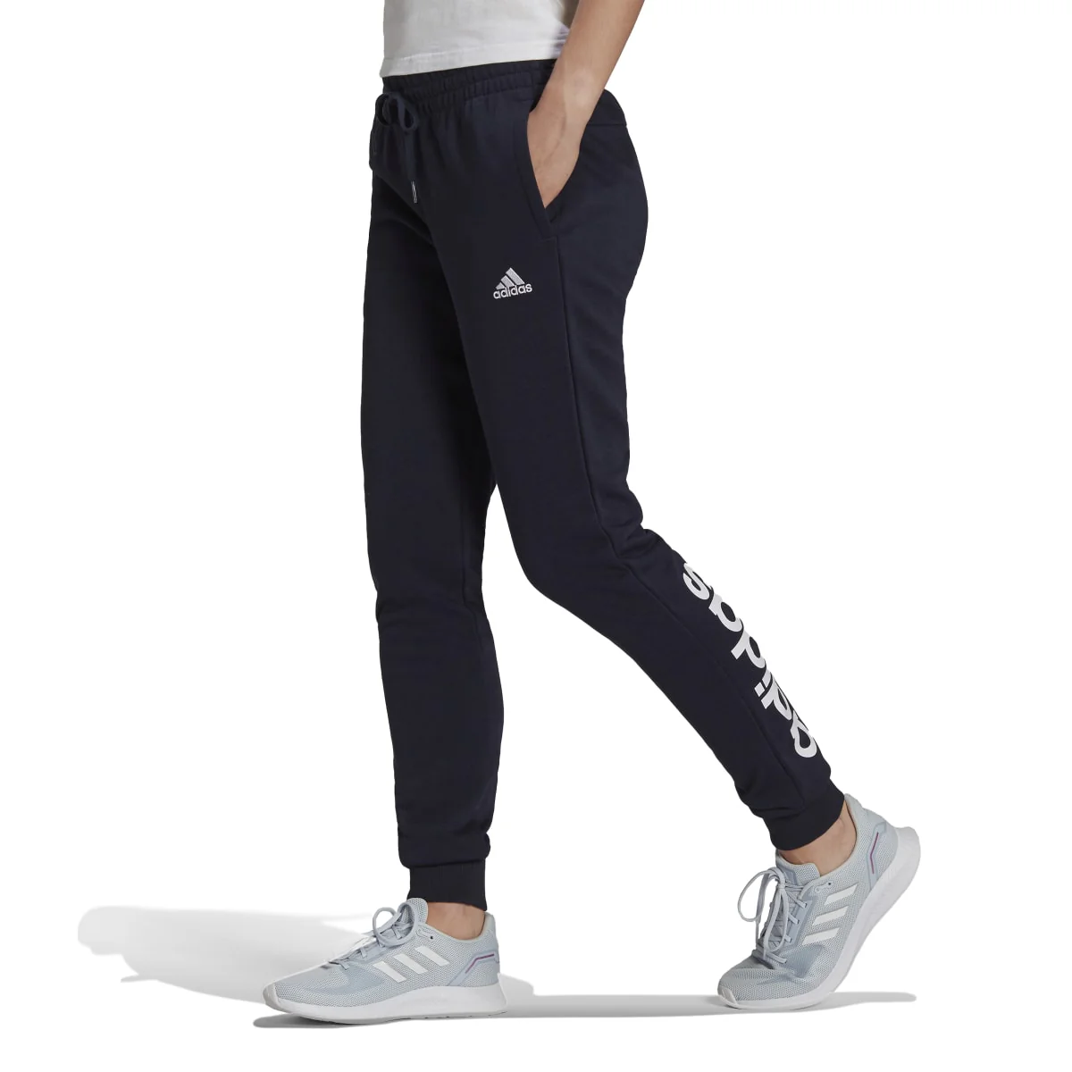Pantaloni blu da donna adidas Essentials French Terry Logo