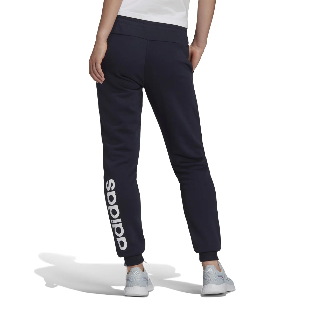 Pantaloni blu da donna adidas Essentials French Terry Logo - Image 2
