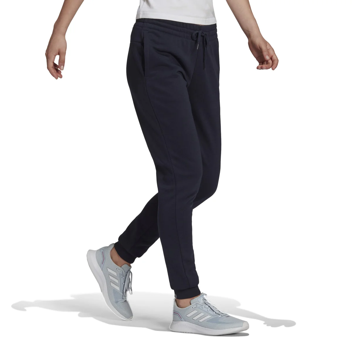 Pantaloni blu da donna adidas Essentials French Terry Logo - Image 3