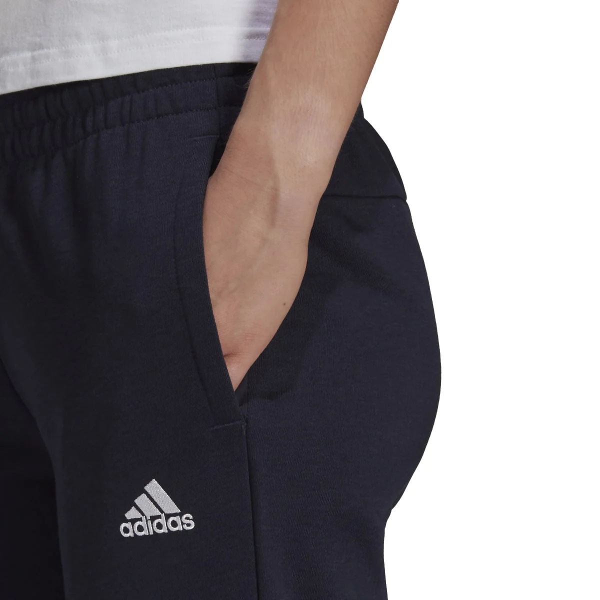 Pantaloni blu da donna adidas Essentials French Terry Logo - Image 5