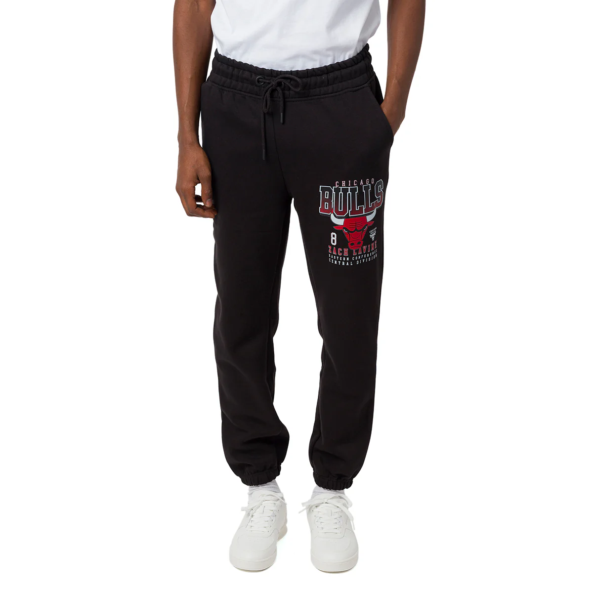 Pantaloni neri in jersey di cotone da Uomo Chicago Bulls NBA