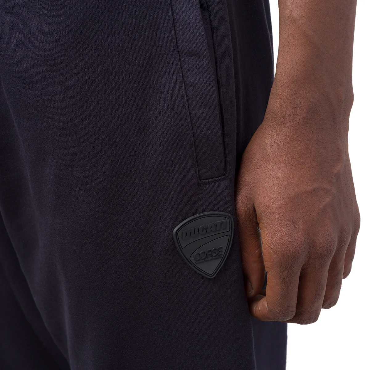 Pantaloni sportivi blu navy da Uomo con logo e vita elasticizzata Ducati Corse - Image 3