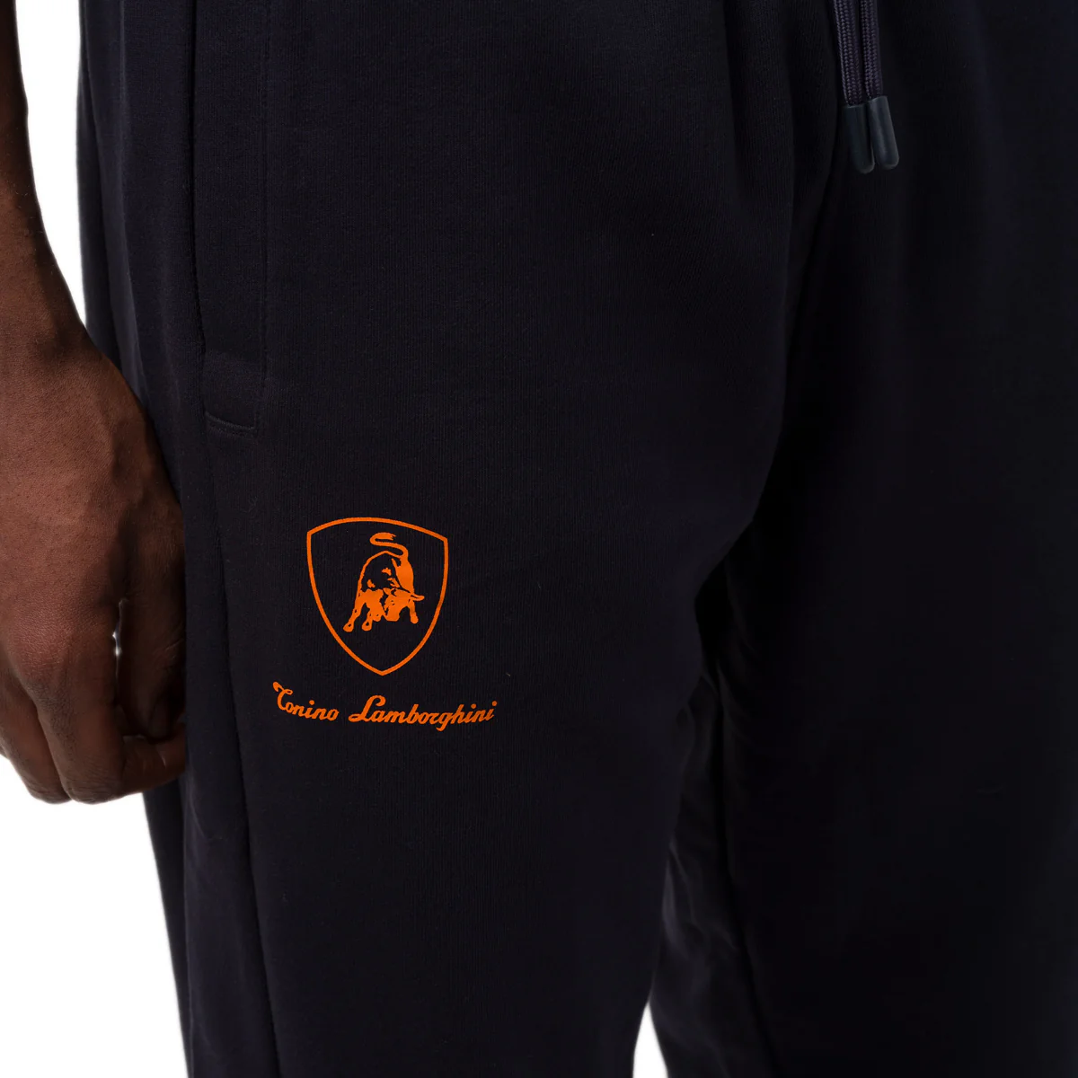 Pantaloni sportivi da uomo blu e arancioni Tonino Lamborghini - Image 3