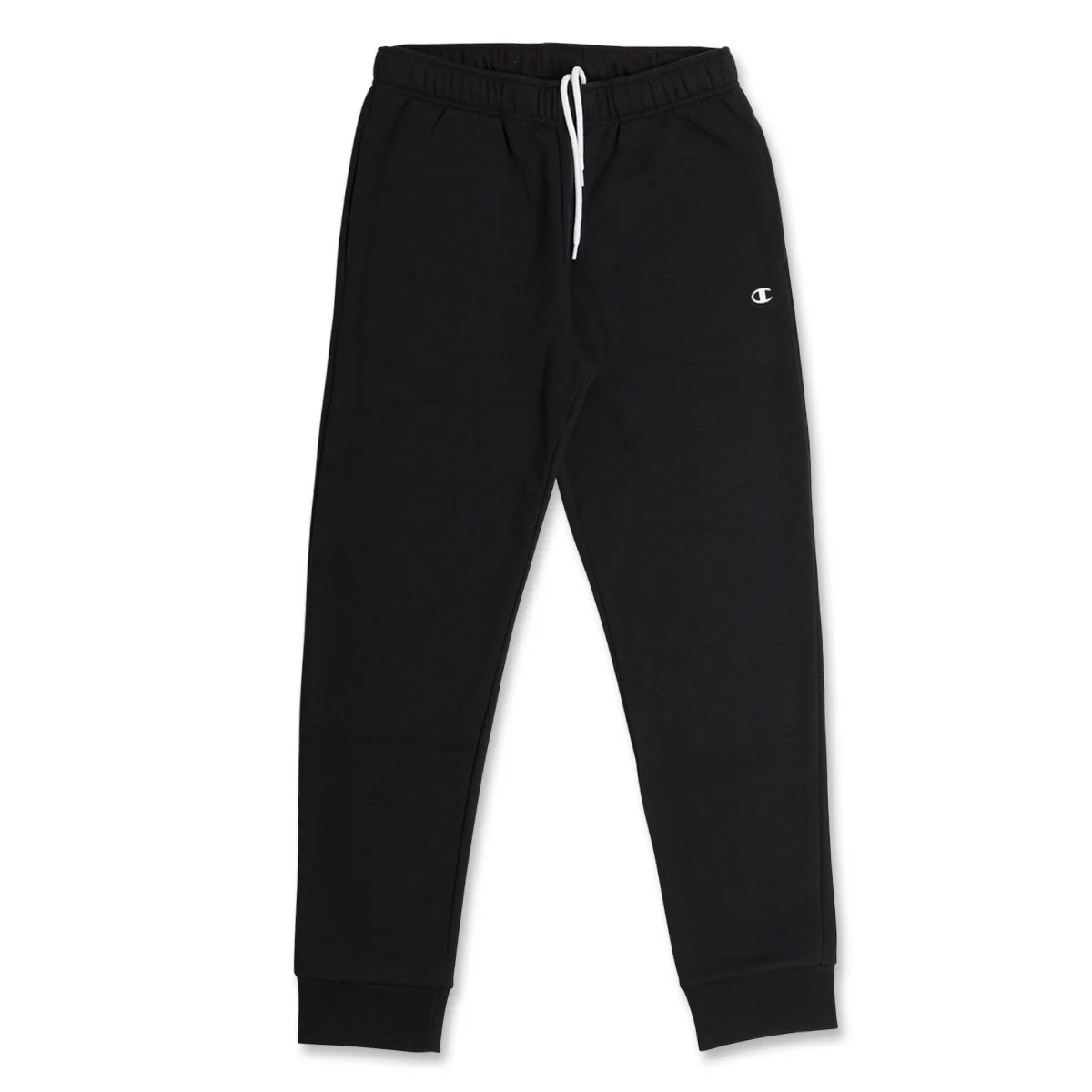 Pantaloni sportivi neri da uomo con logo bianco Champion